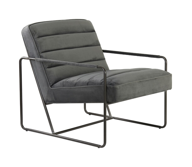 Light & Living Fauteuil 'Bansud' Velvet, kleur Grijs Light & Living Fauteuil 'Bansud' Velvet, kleur Grijs