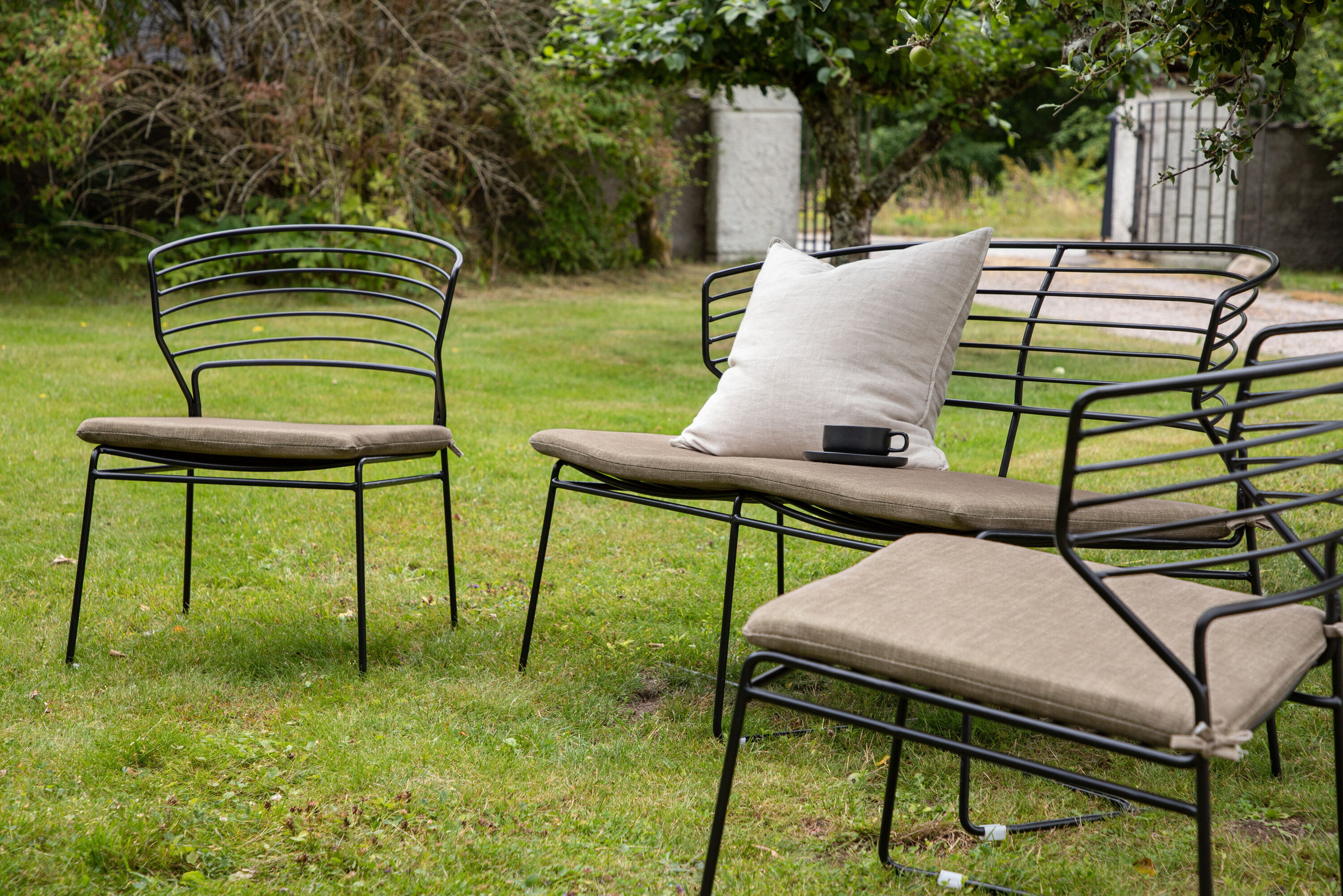 Nohr Loungeset 'Daman' Met bank en 2 loungestoelen, kleur Zand