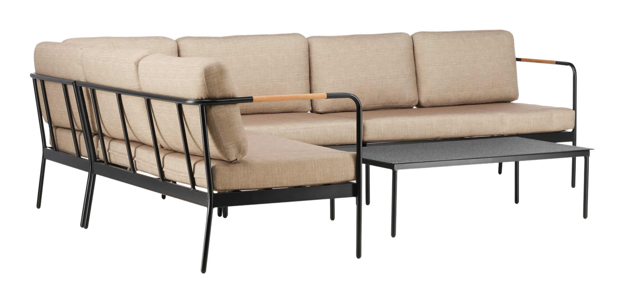 Nohr Loungeset 'Pamella' Met bank en tafel, kleur Zand