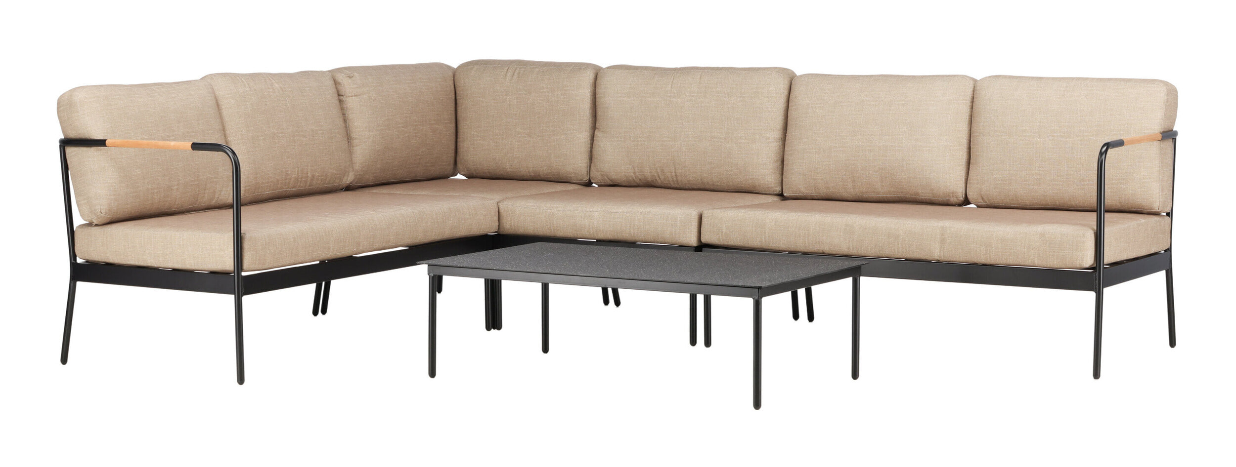 Nohr Loungeset 'Pamella' Met bank en tafel, kleur Zand