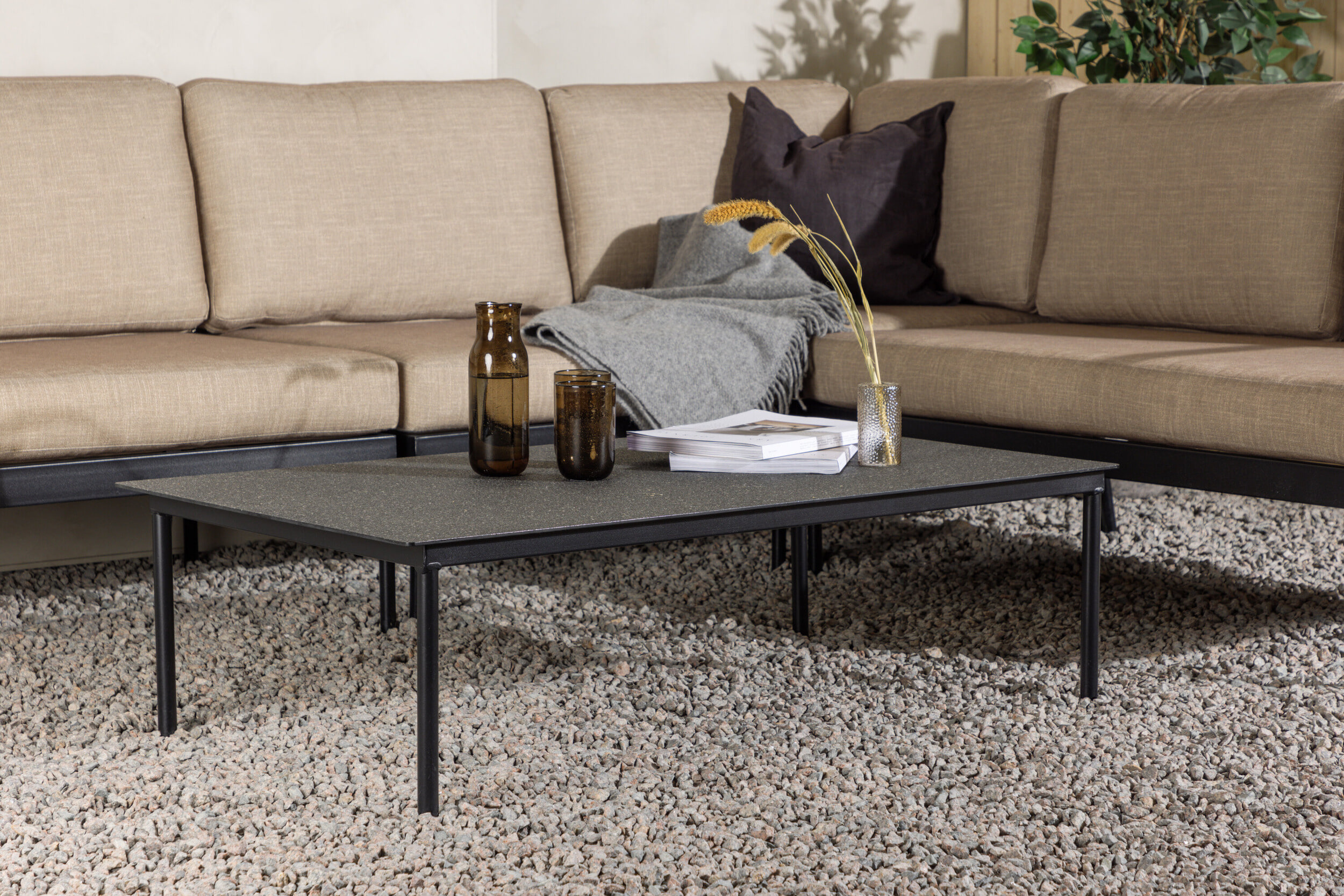 Nohr Loungeset 'Pamella' Met bank en tafel, kleur Zand