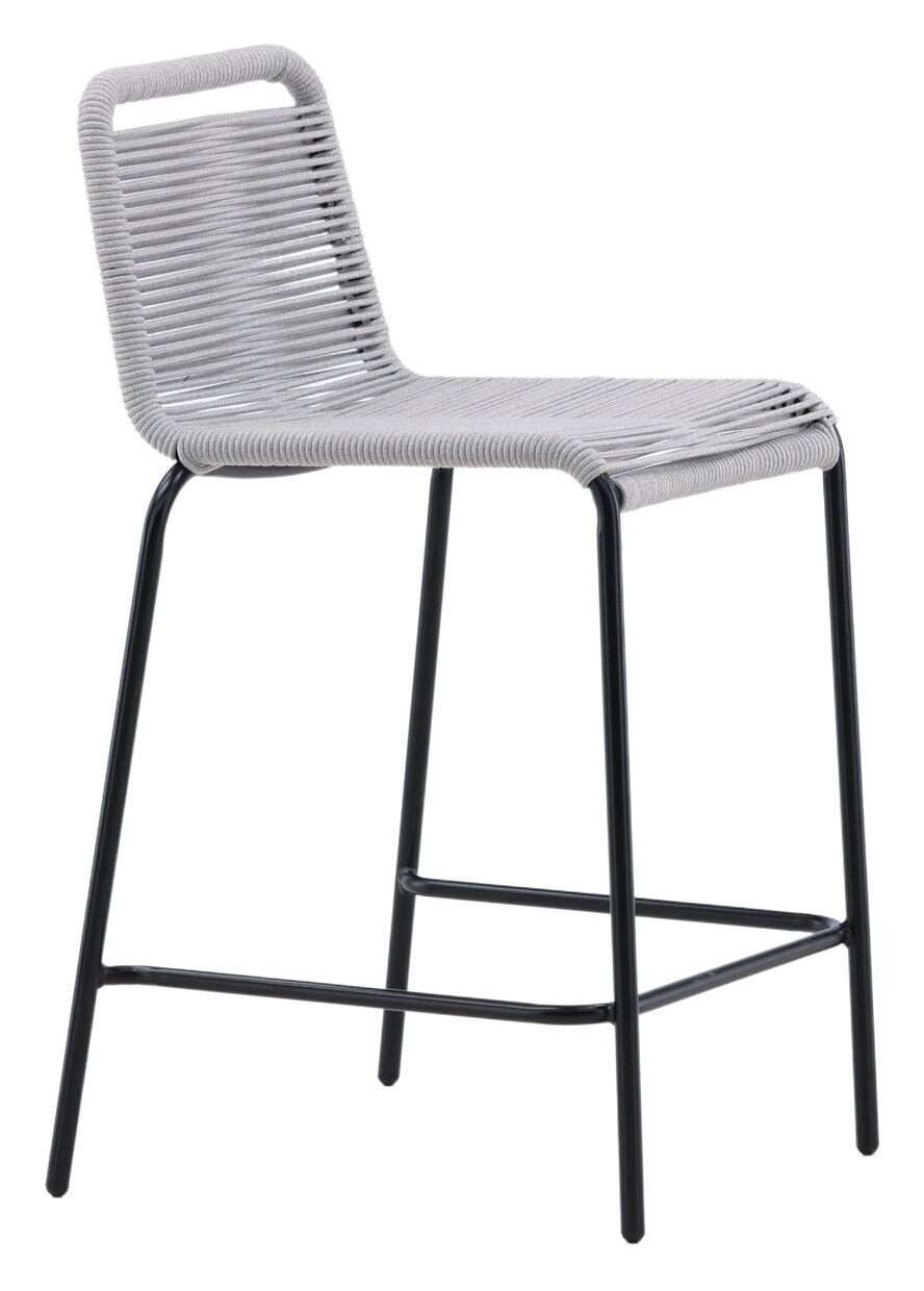Nohr Outdoor Barkruk 'Karlene' kleur Lichtgrijs (zithoogte 61cm)