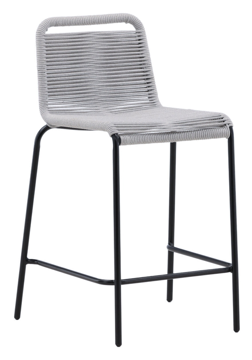 Nohr Outdoor Barkruk 'Karlene' kleur Lichtgrijs (zithoogte 61cm)