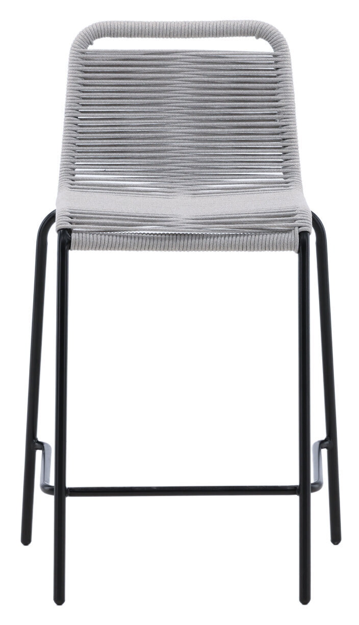 Nohr Outdoor Barkruk 'Karlene' kleur Lichtgrijs (zithoogte 61cm)