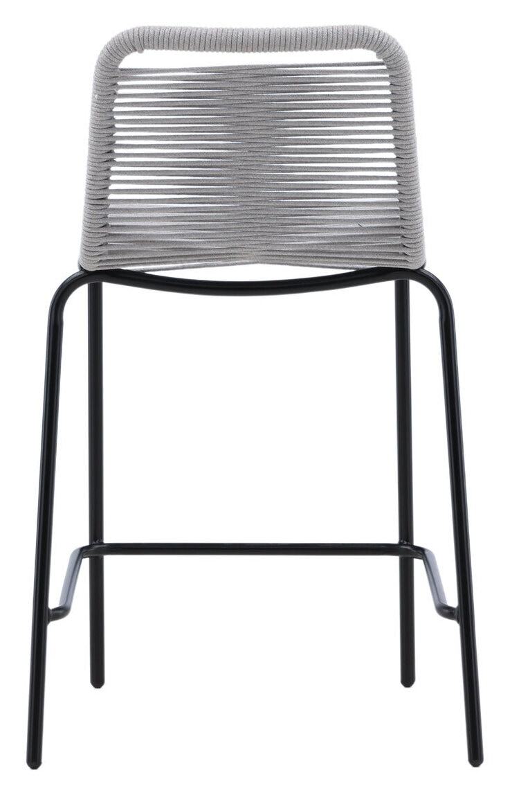 Nohr Outdoor Barkruk 'Karlene' kleur Lichtgrijs (zithoogte 61cm)