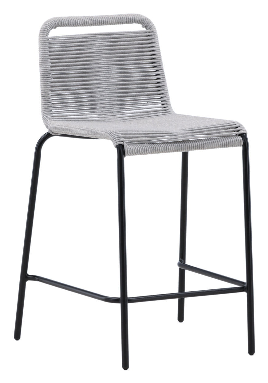 Nohr Outdoor Barkruk 'Karlene' kleur Lichtgrijs (zithoogte 61cm)