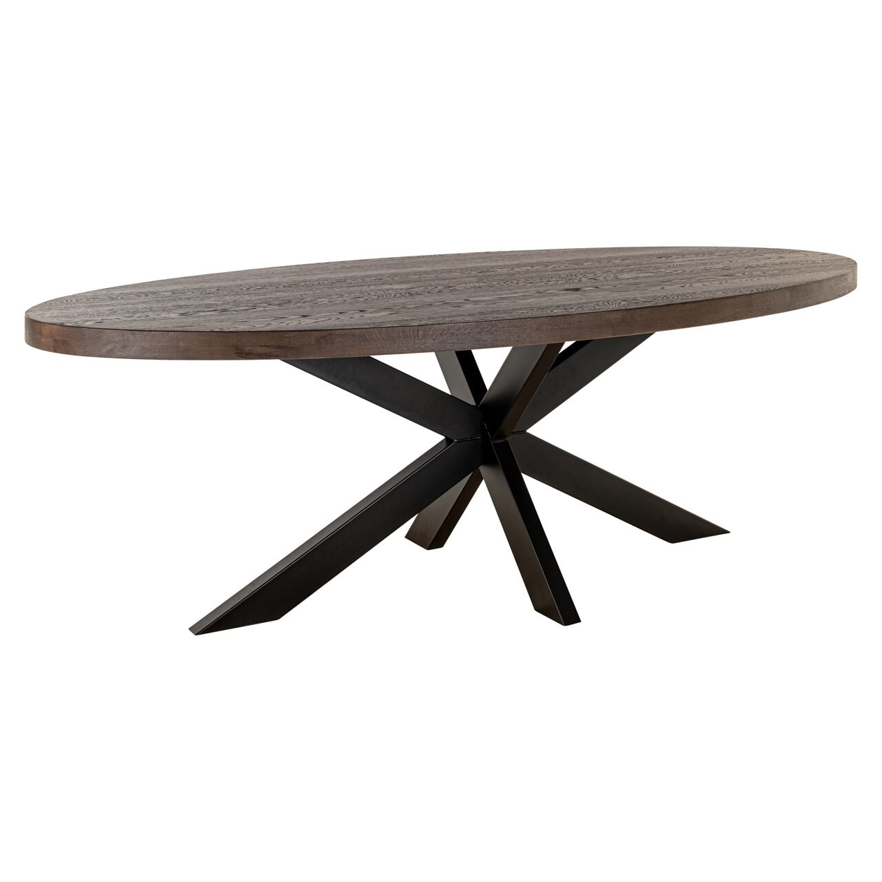 Richmond Interiors Richmond Ovale Eettafel Watson Eiken, 300 x 120cm - Donkerbruin