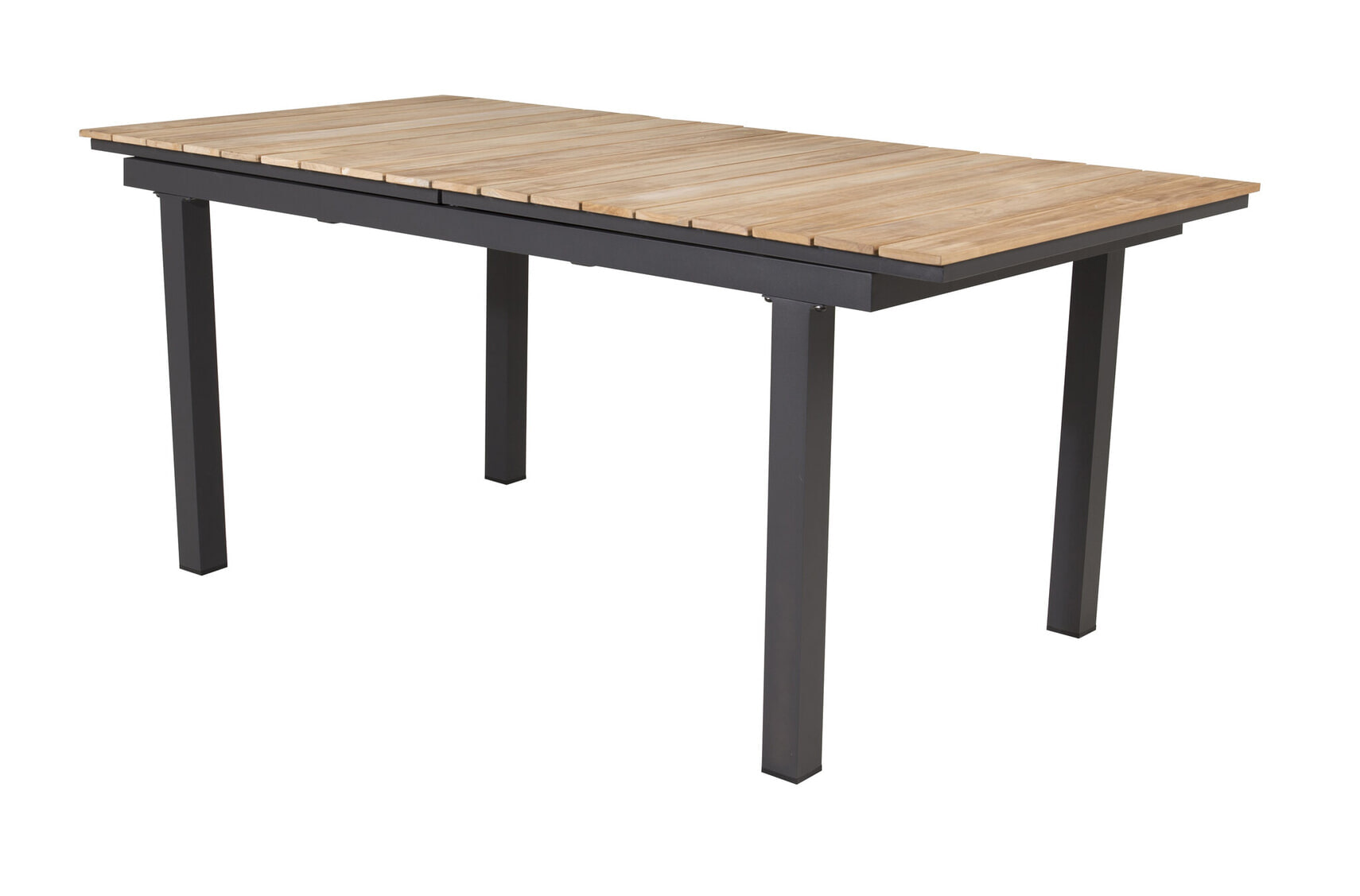 Nohr Uitschuifbare Tuintafel 'Constantina' Teakhout, 180/240 x 90cm, kleur Naturel/Zwart