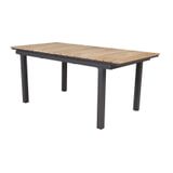 Nohr Uitschuifbare Tuintafel 'Constantina' Teakhout, 180/240 x 90cm, kleur Naturel/Zwart