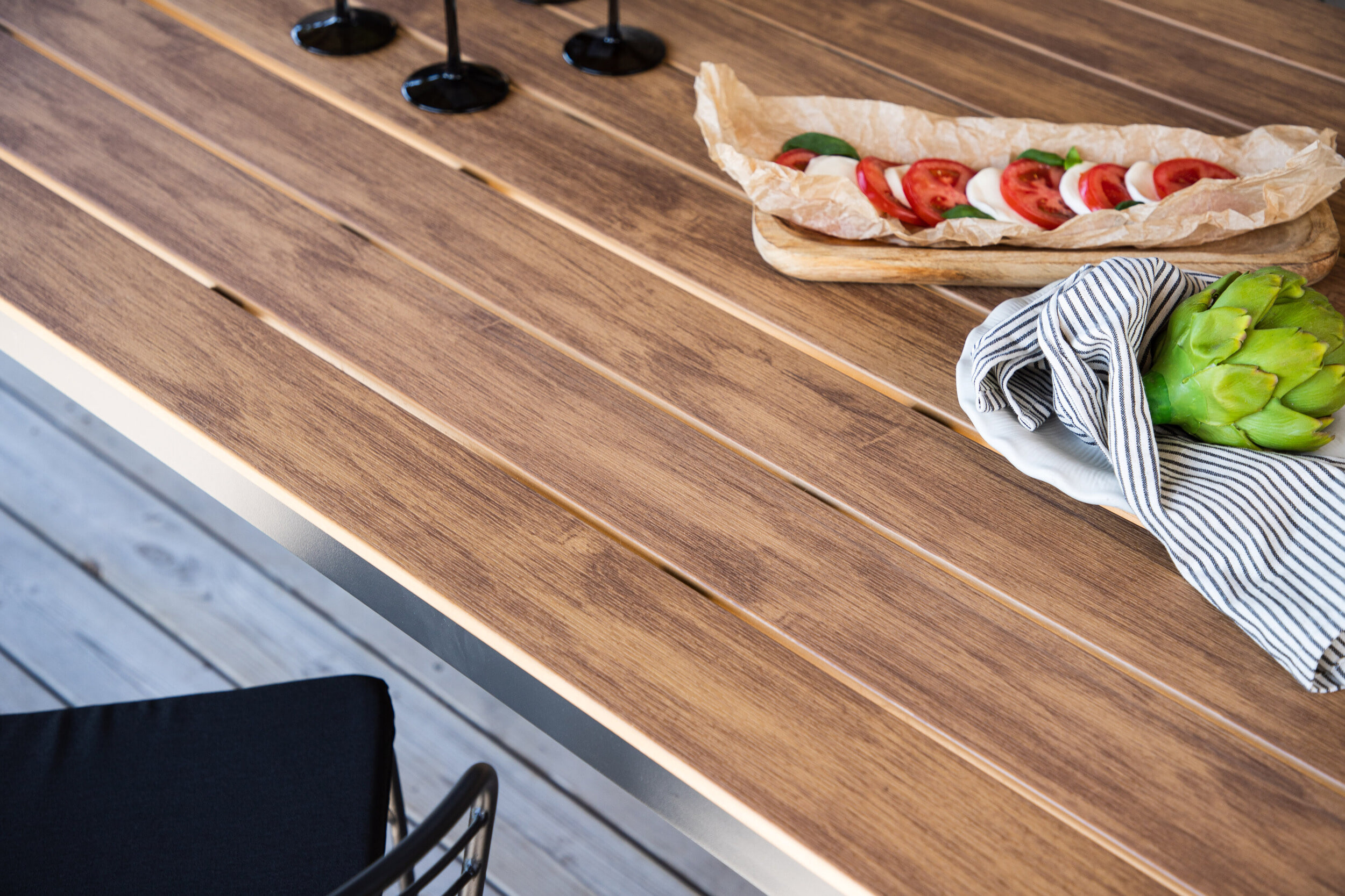 Nohr Tuintafel 'Erikka' 205 x 90cm, kleur Zwart