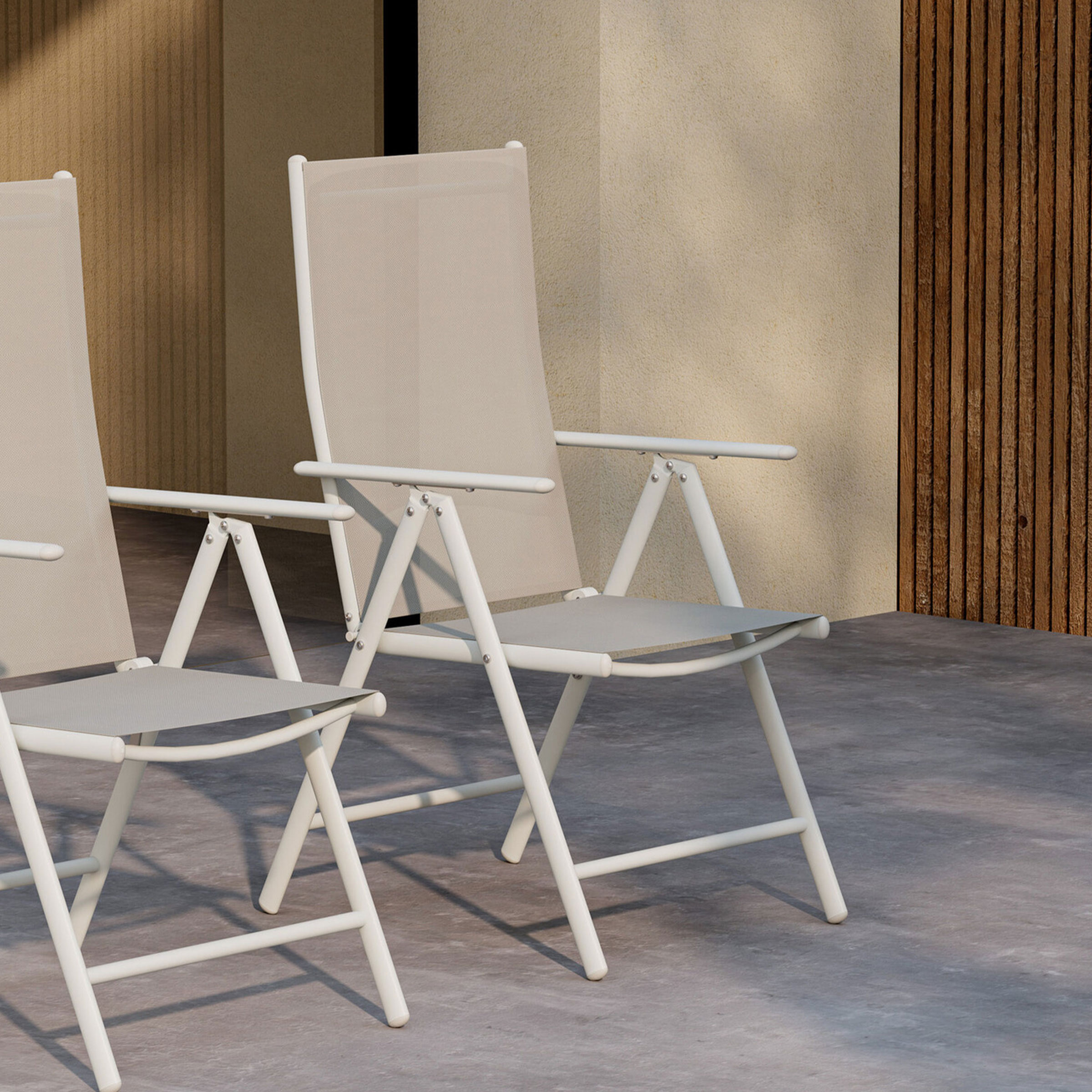 Nohr Verstelbare Tuinstoel Erikka Textileen - Beige