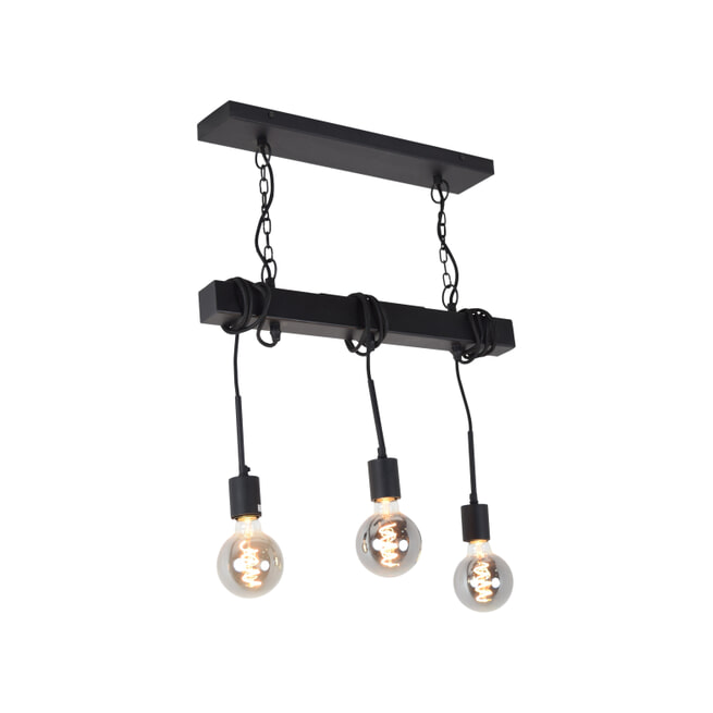 Urban Interiors Hanglamp 'Blox' 3-lamps, kleur Zwart