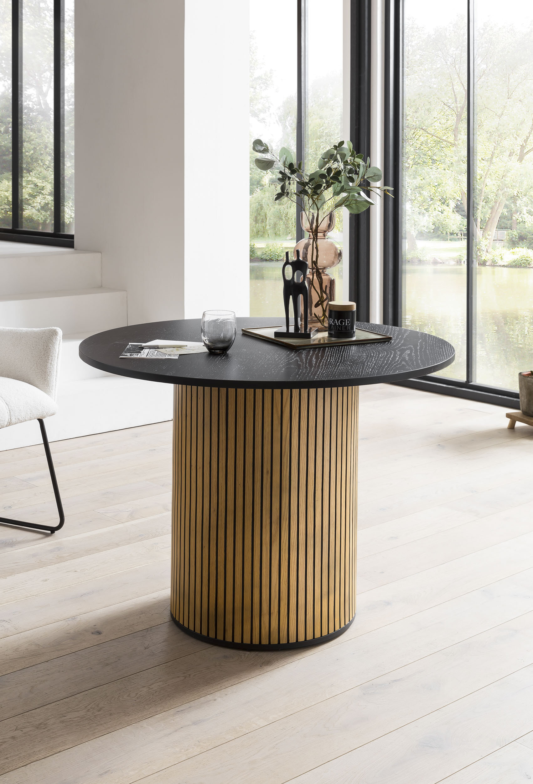 Artistiq Ronde Eettafel 'Shoua' Eiken, 120cm