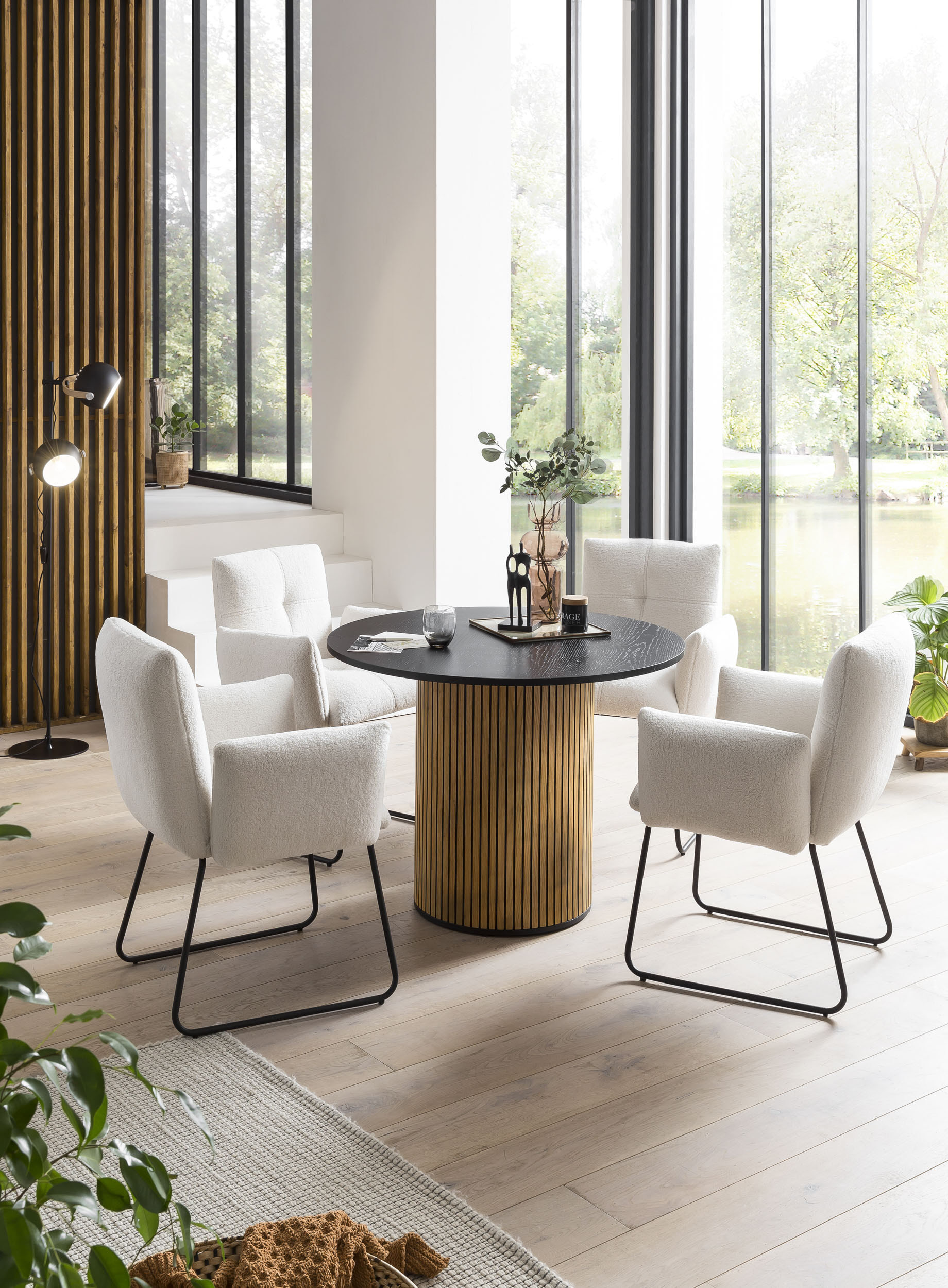 Artistiq Ronde Eettafel 'Shoua' Eiken, 120cm