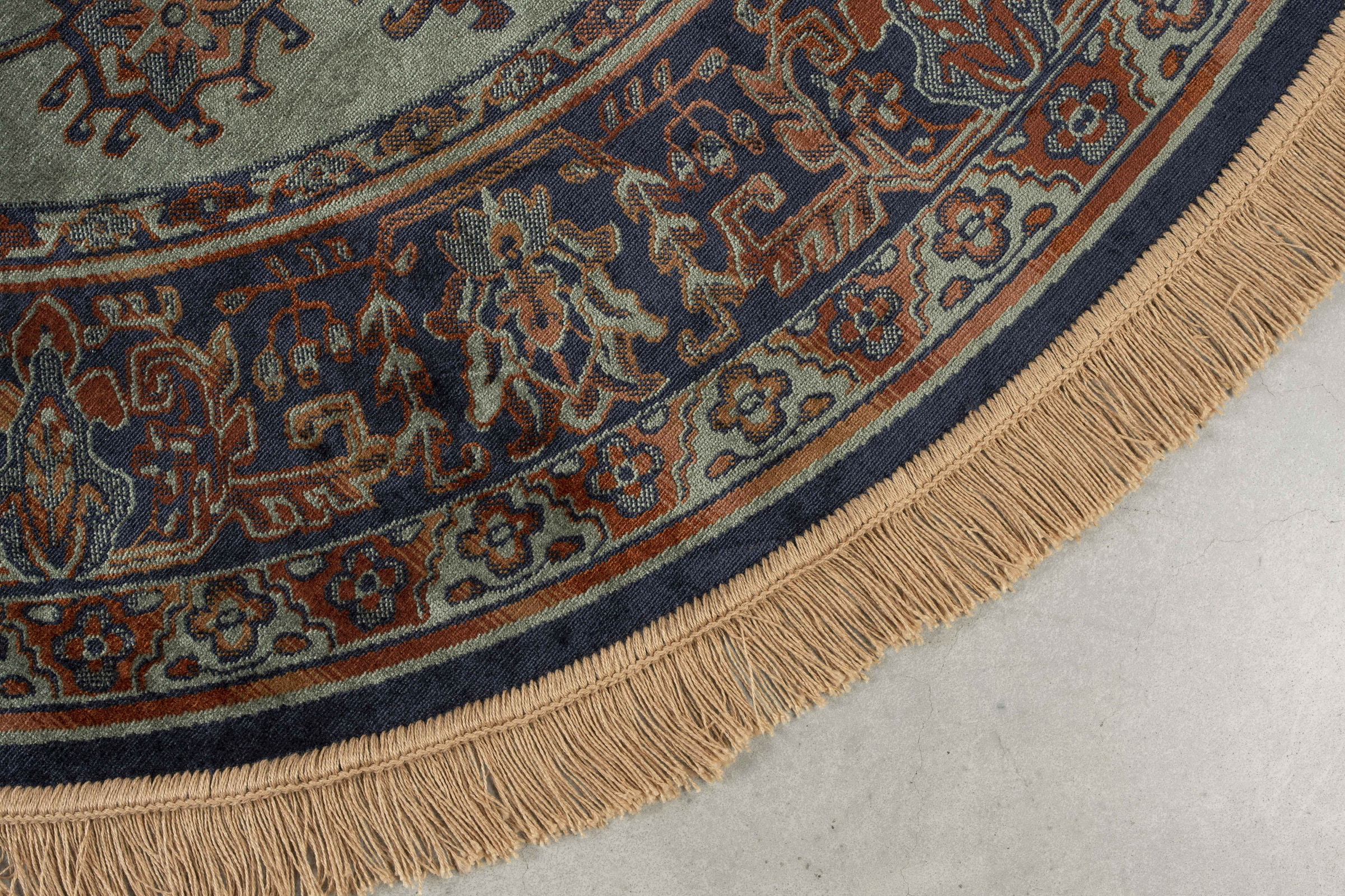 ZILT Rond Vloerkleed 'Boog' 200cm, kleur Groen