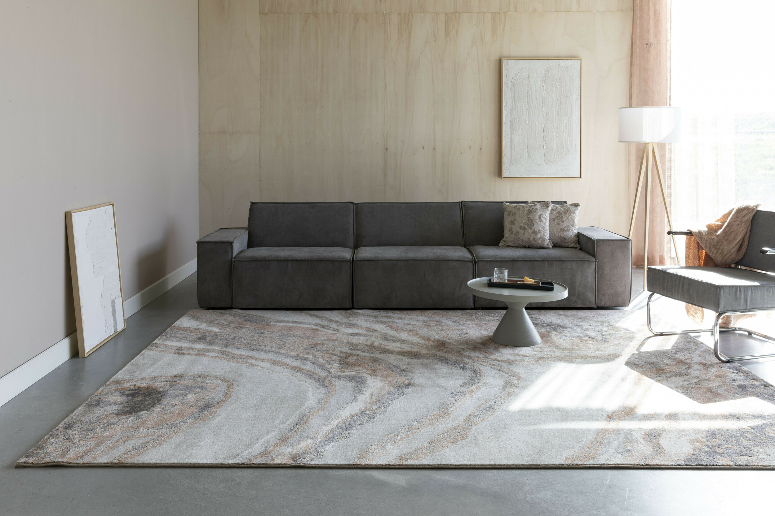 Zuiver Vloerkleed 'Solar' 160 x 230cm, kleur Grijs/Bruin
