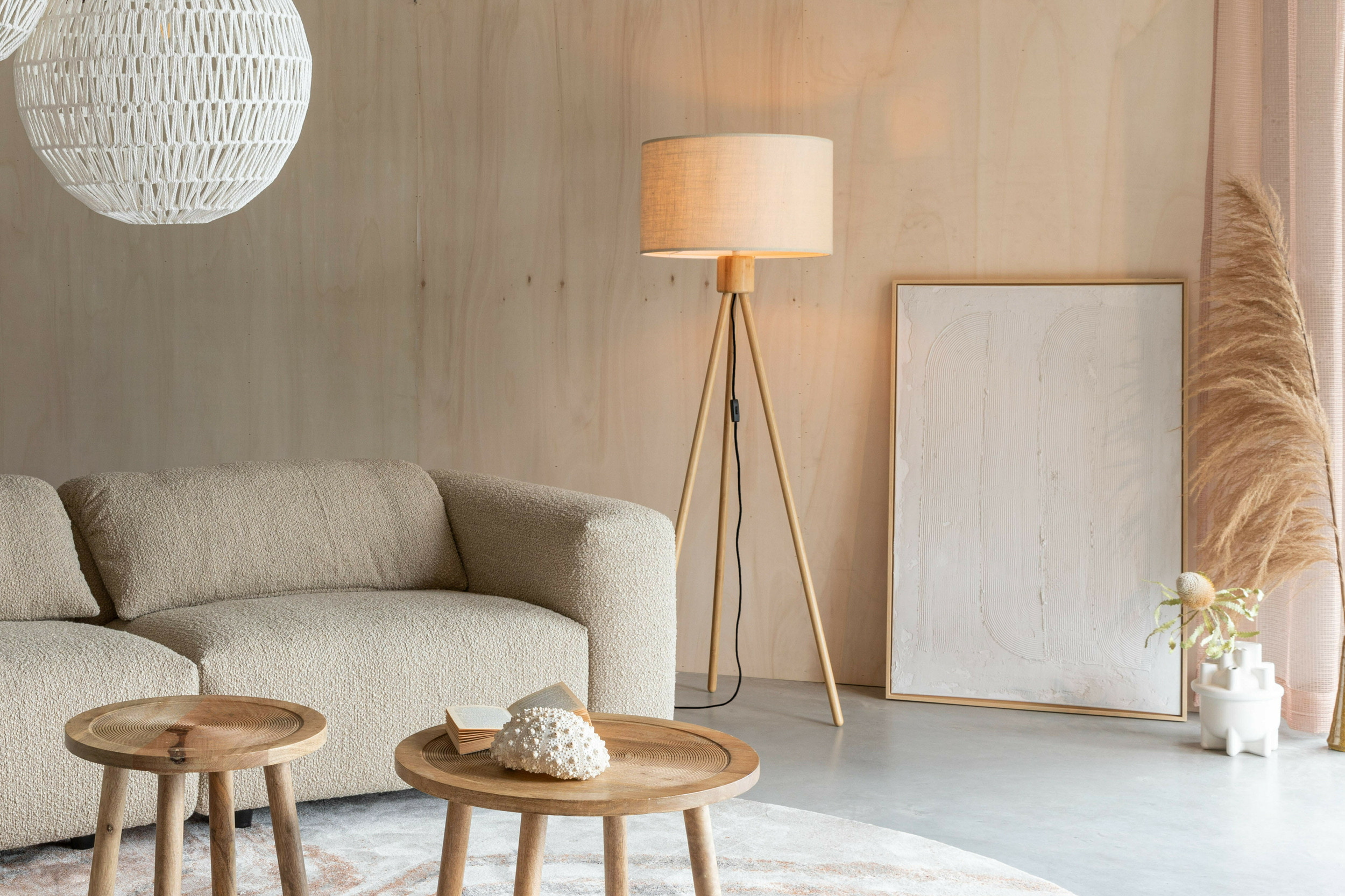 Zuiver Rond Vloerkleed 'Solar' 240cm, kleur Grijs/Bruin