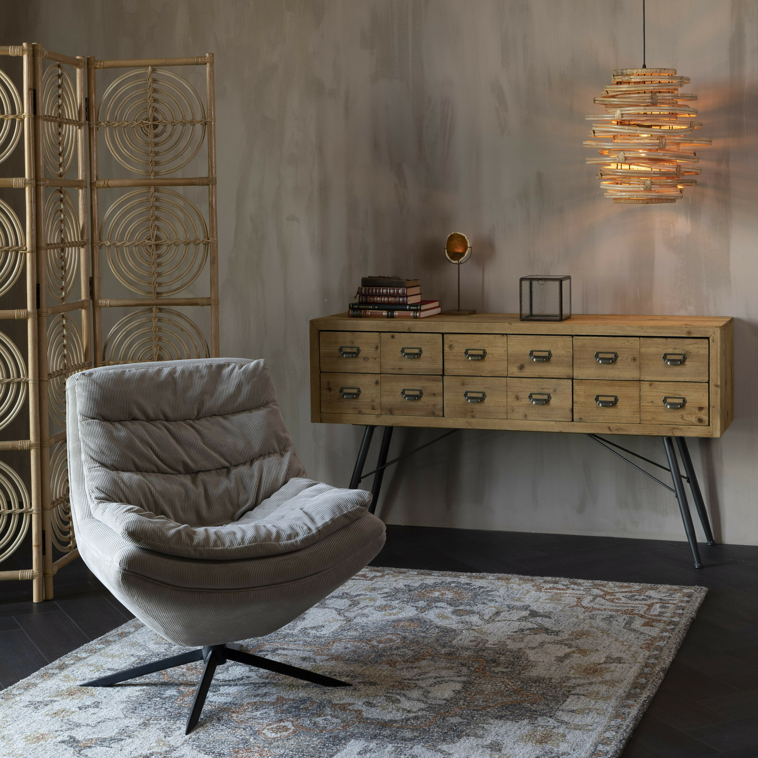 Dutchbone Vloerkleed 'Amori' 200 x 300cm, kleur Grijs