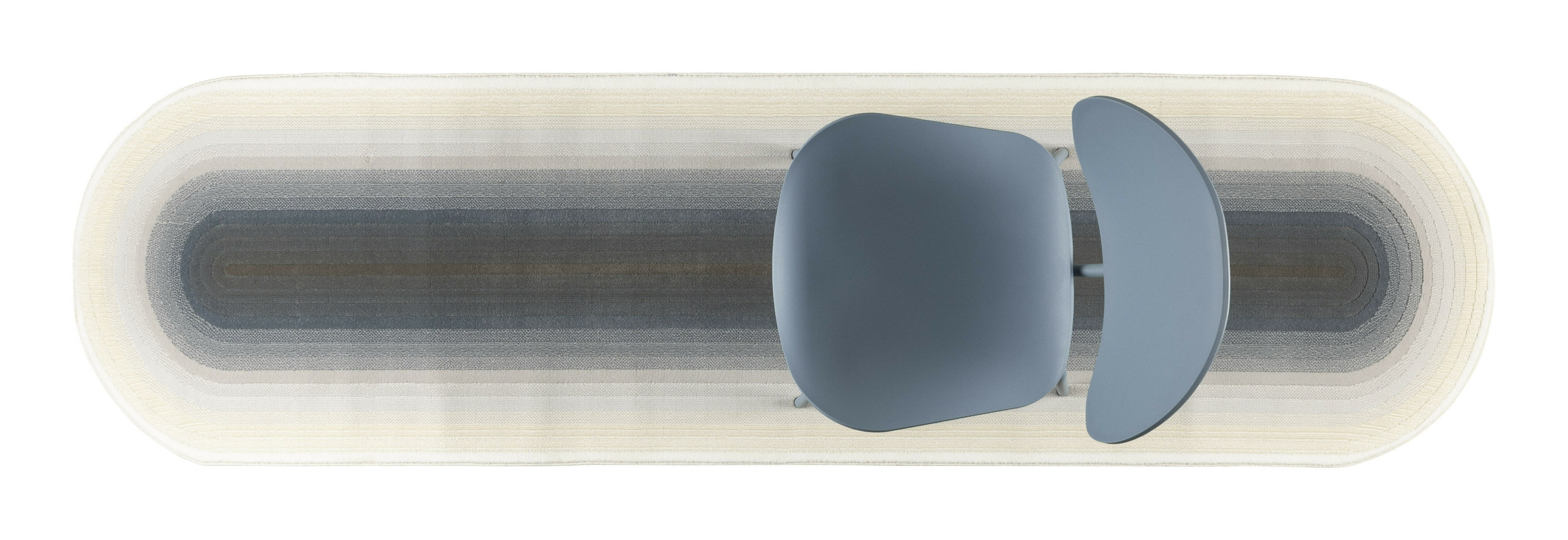 Zuiver Vloerkleed 'Olympic' 67 x 245cm, kleur Blauw