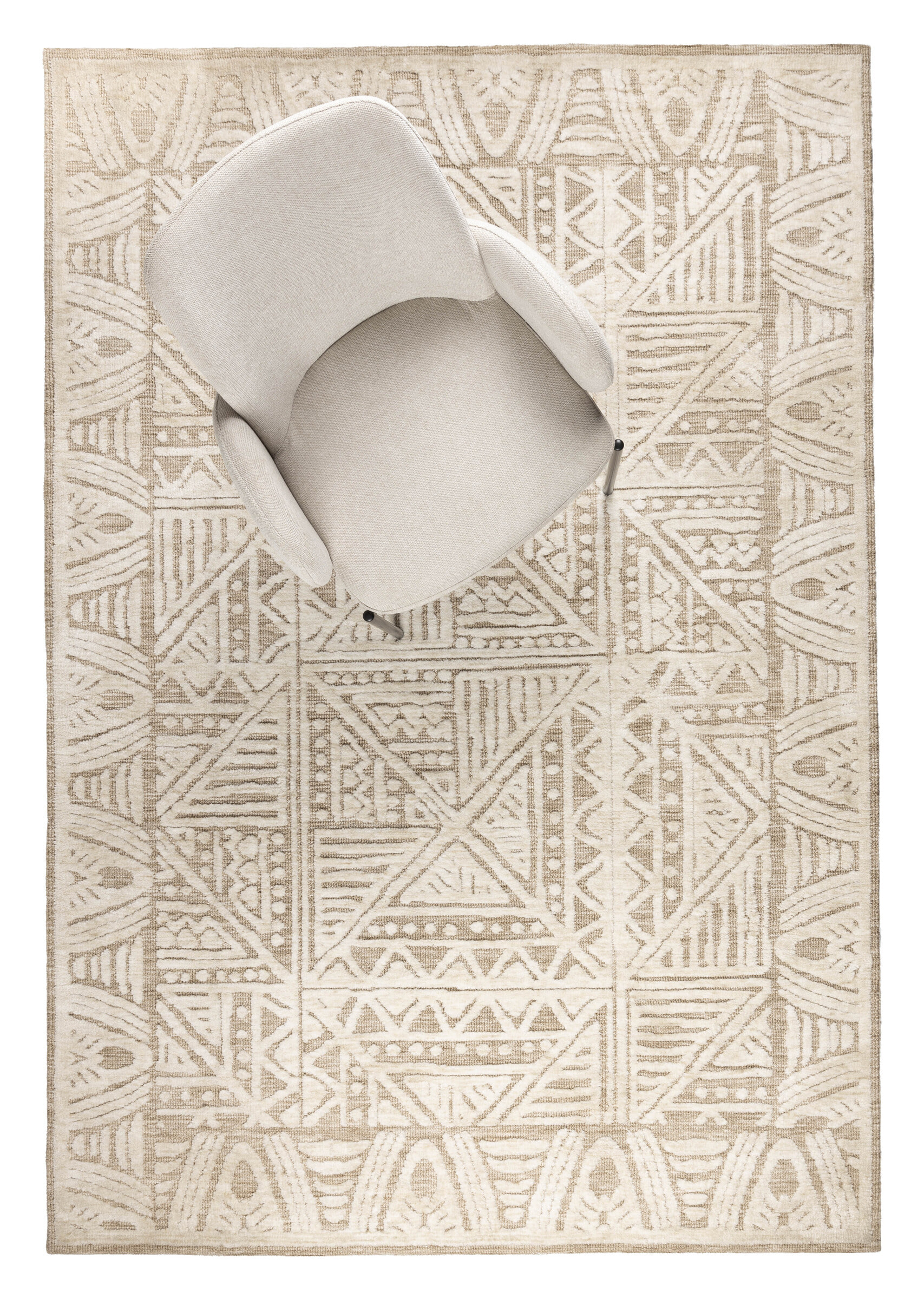 ZILT Vloerkleed 'Brayden' 160 x 230cm, kleur Beige