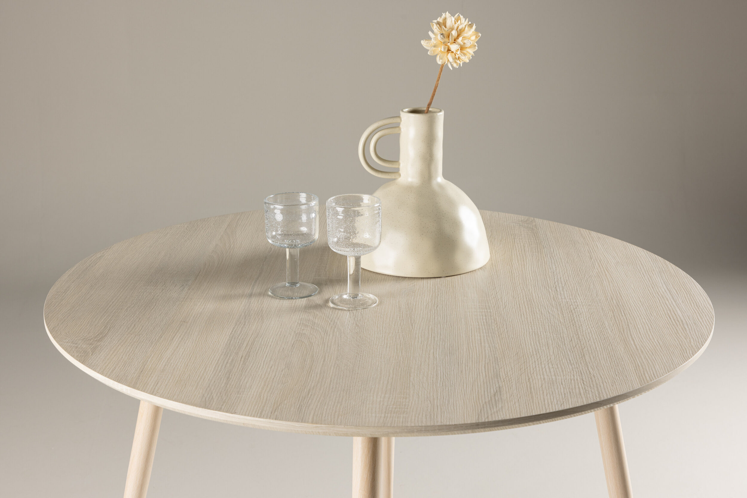 Nohr Ronde Eettafel 'Quennel' 100cm, kleur Whitewash
