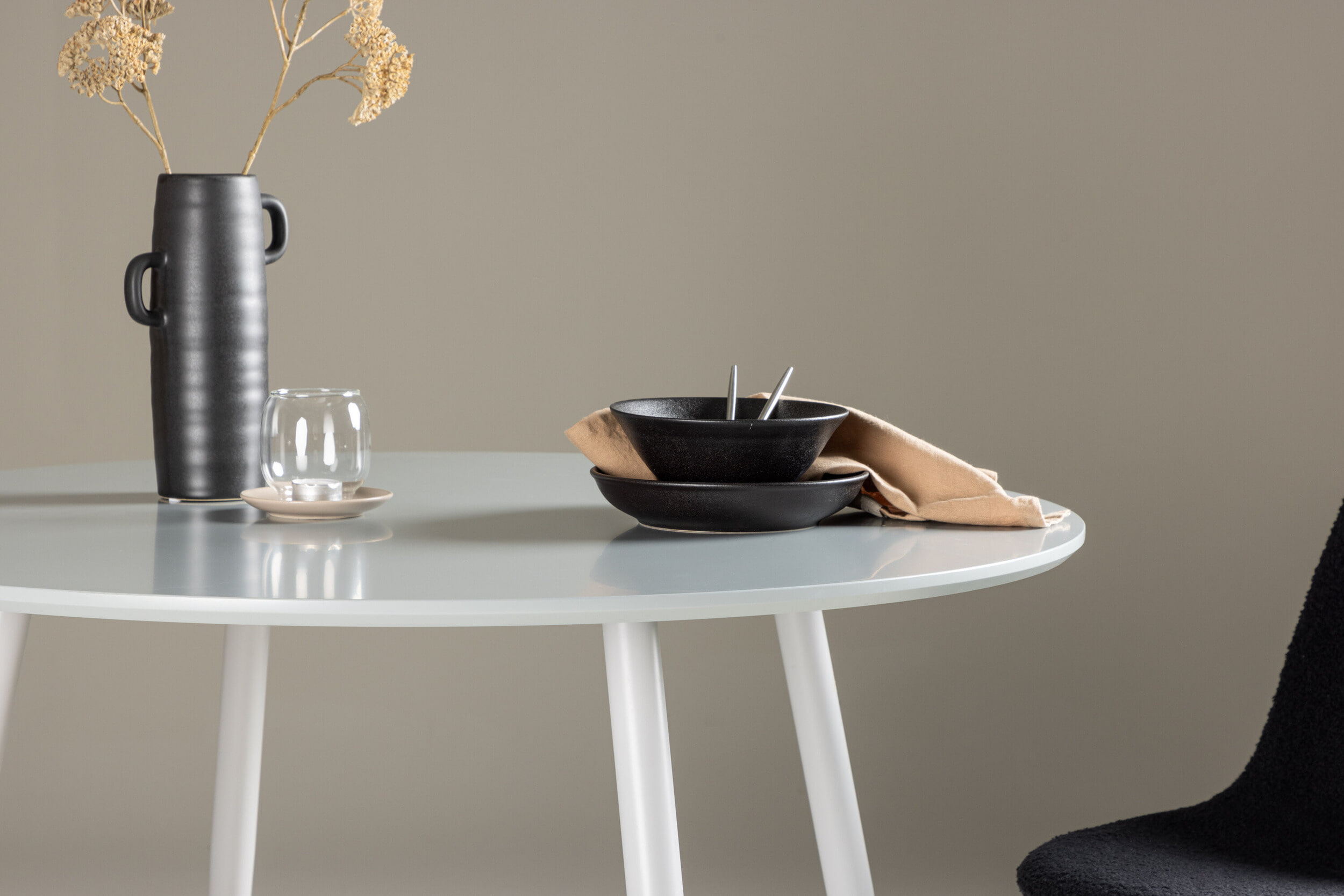 Nohr Ronde Eettafel 'Quennel' 100cm, kleur Lichtgrijs