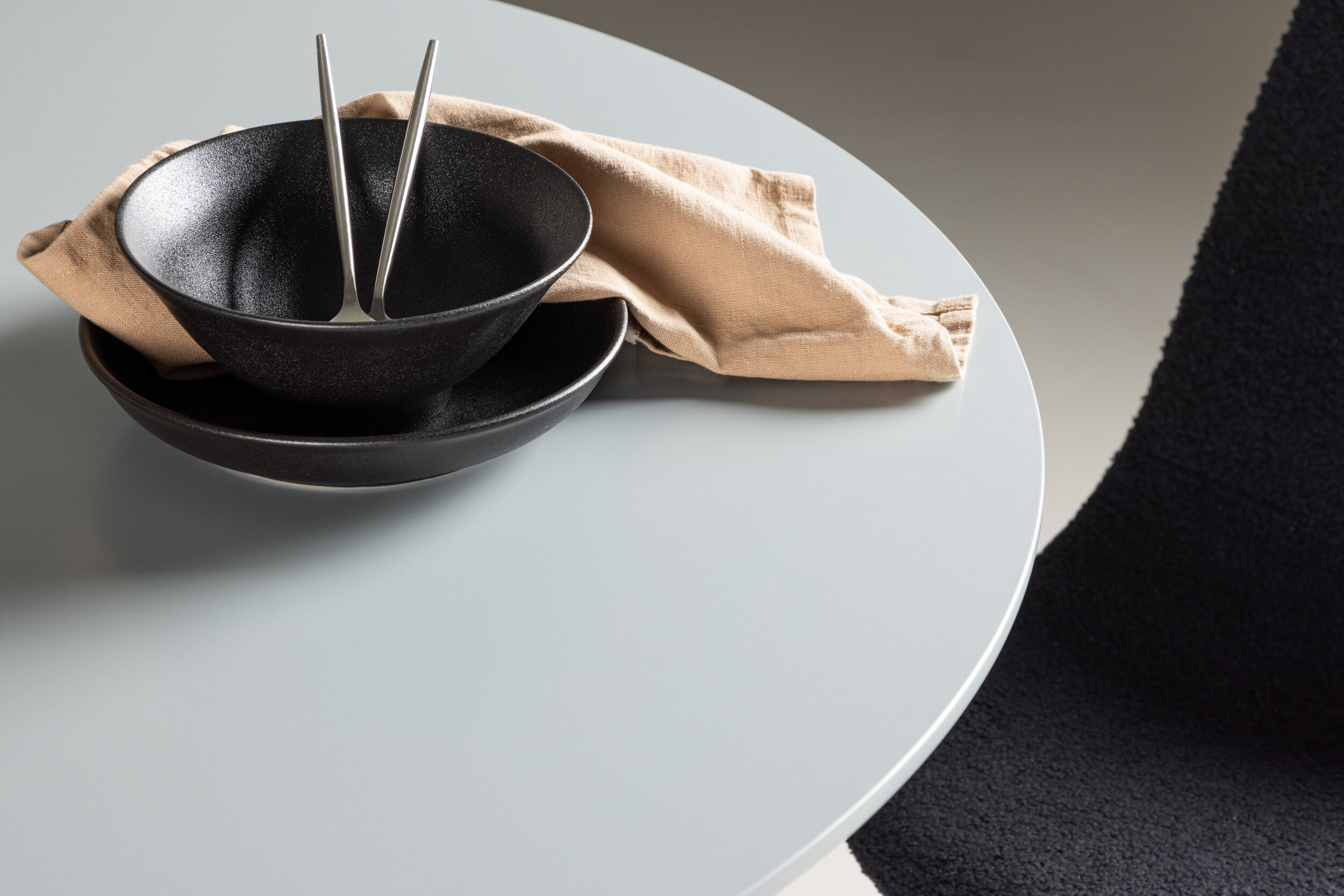 Nohr Ronde Eettafel 'Quennel' 100cm, kleur Lichtgrijs