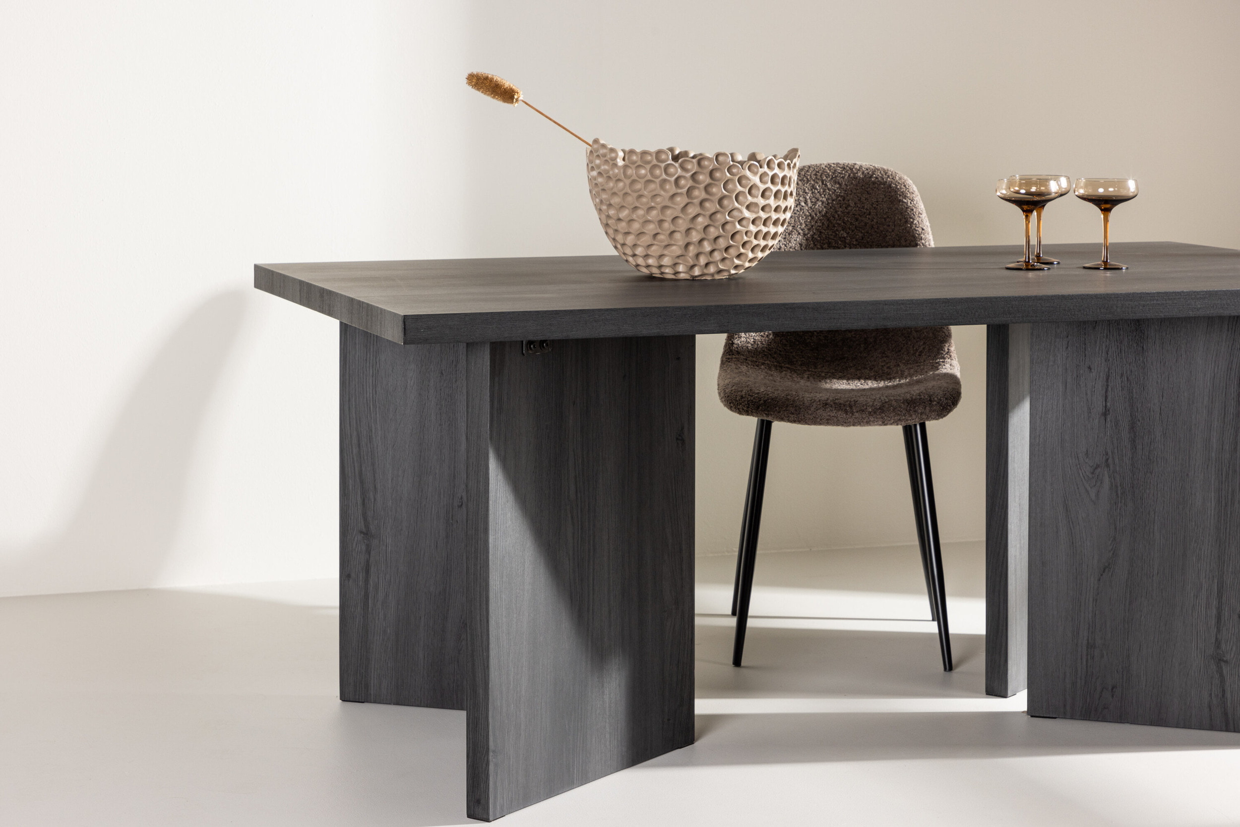 Nohr Eettafel 'Navarro' 180 x 90cm, kleur Zwart