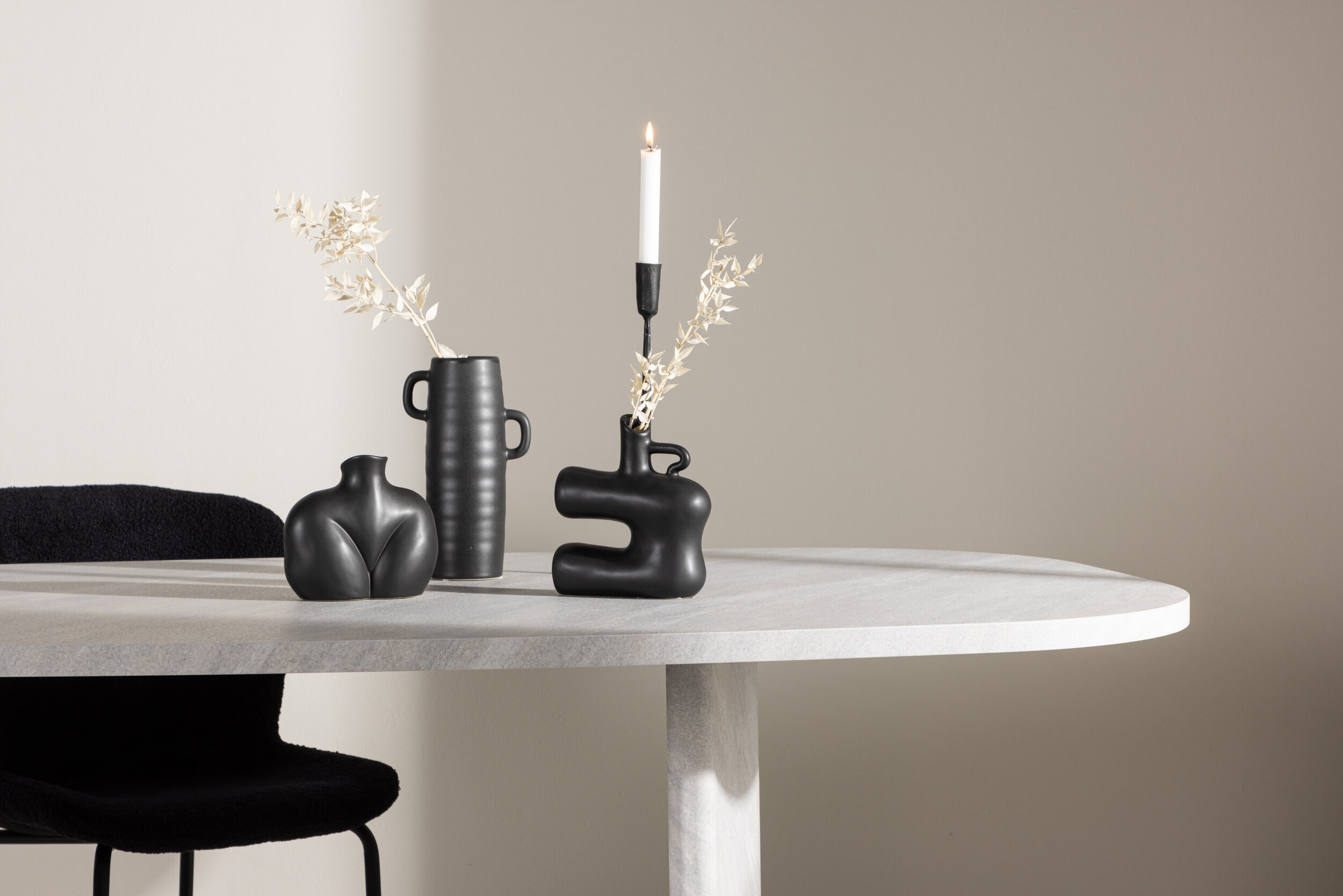 Nohr Organische Eettafel 'Jenea' Betonlook MDF, 220 x 100cm