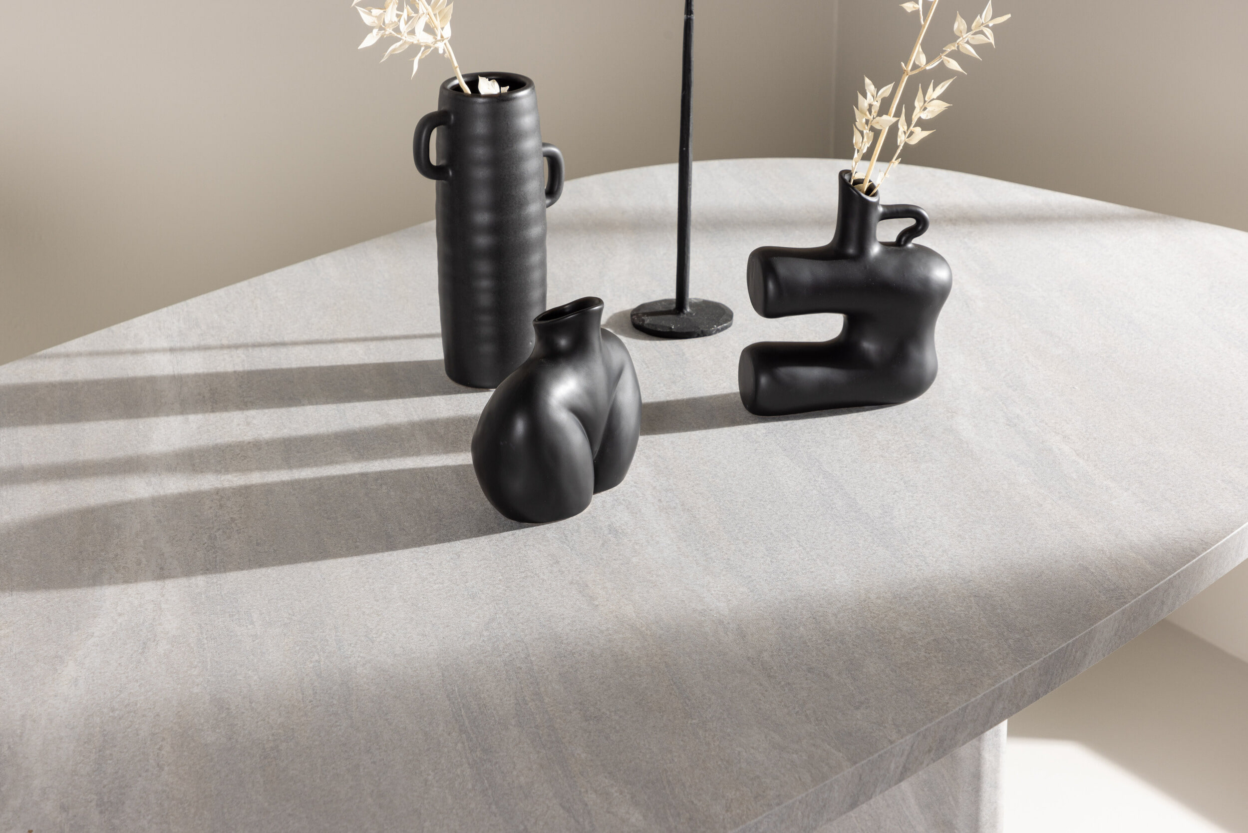 Nohr Organische Eettafel 'Jenea' Betonlook MDF, 220 x 100cm
