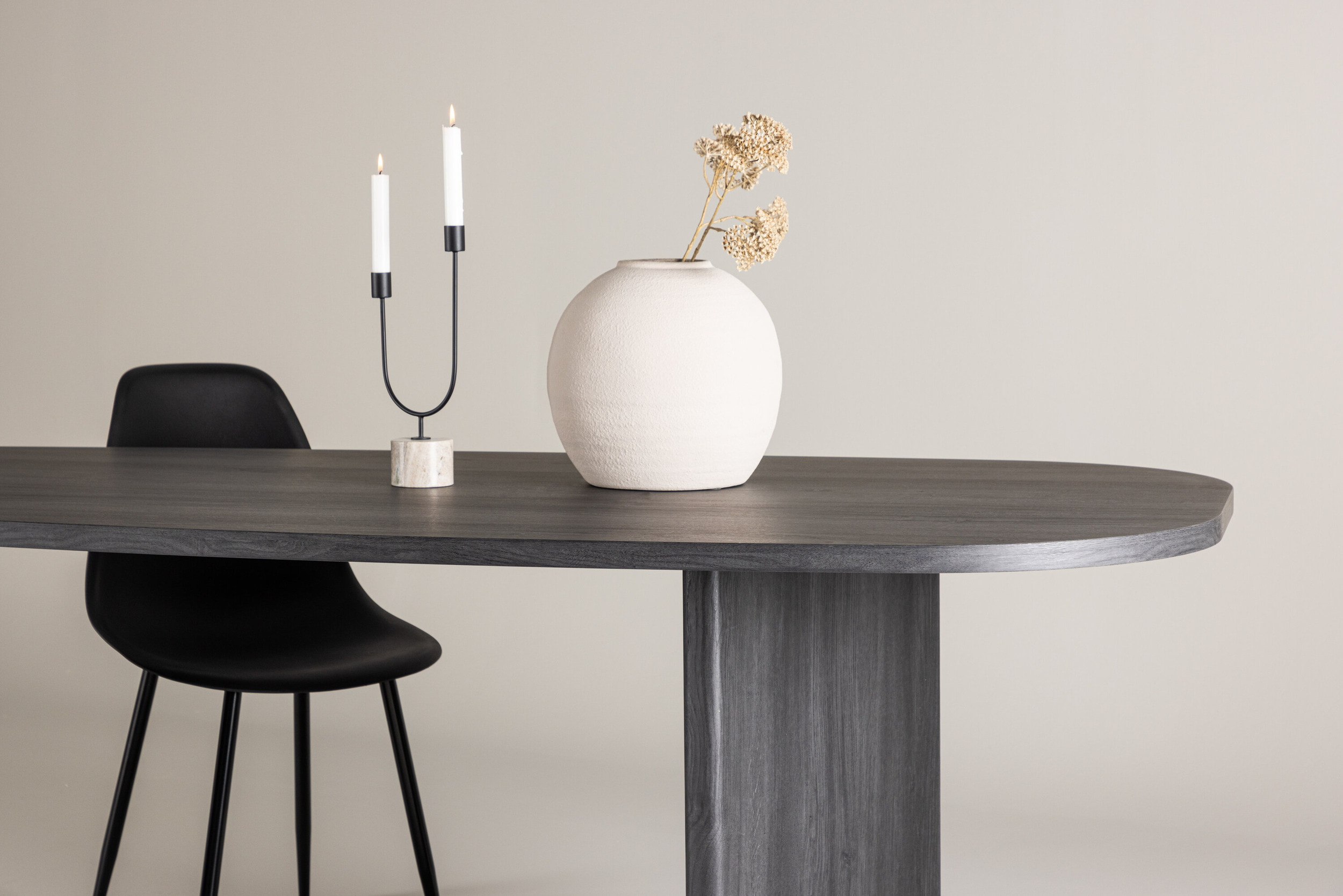 Nohr Organische Eettafel 'Jenea' Zwart MDF, 220 x 100cm