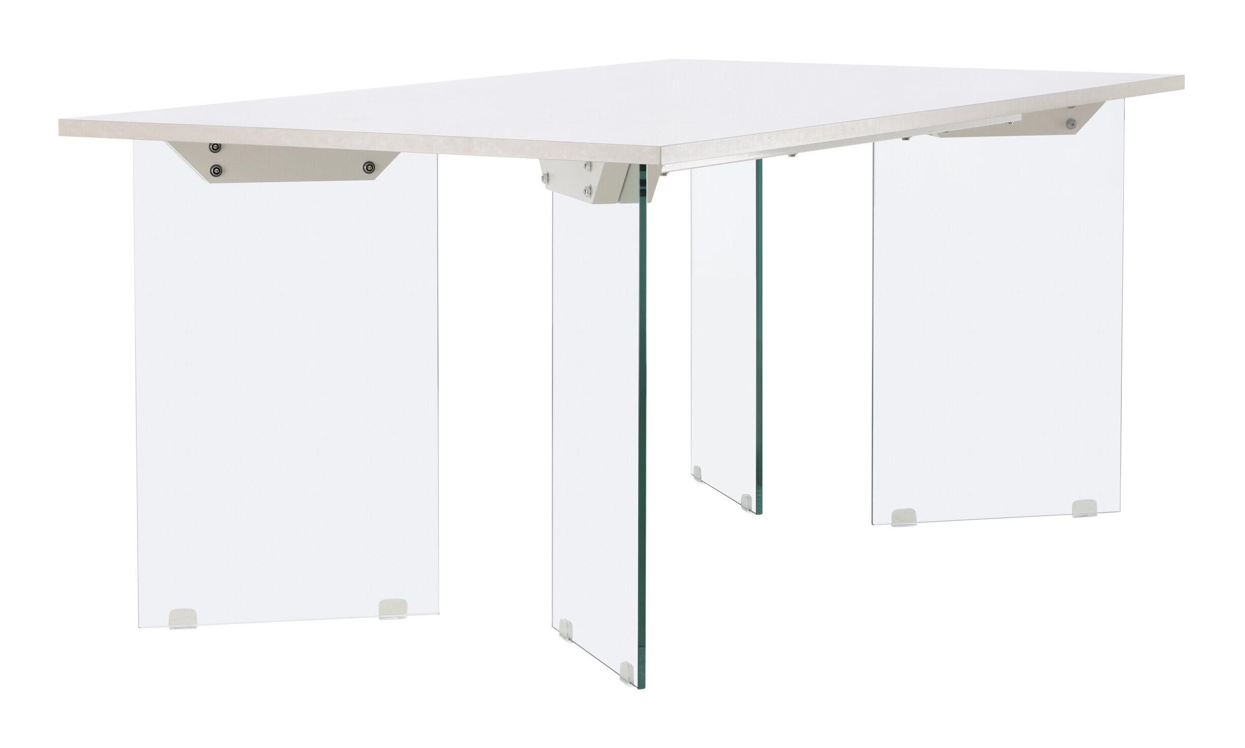 Nohr Eettafel 'Hal' Betonlook en glas, 180 x 90cm