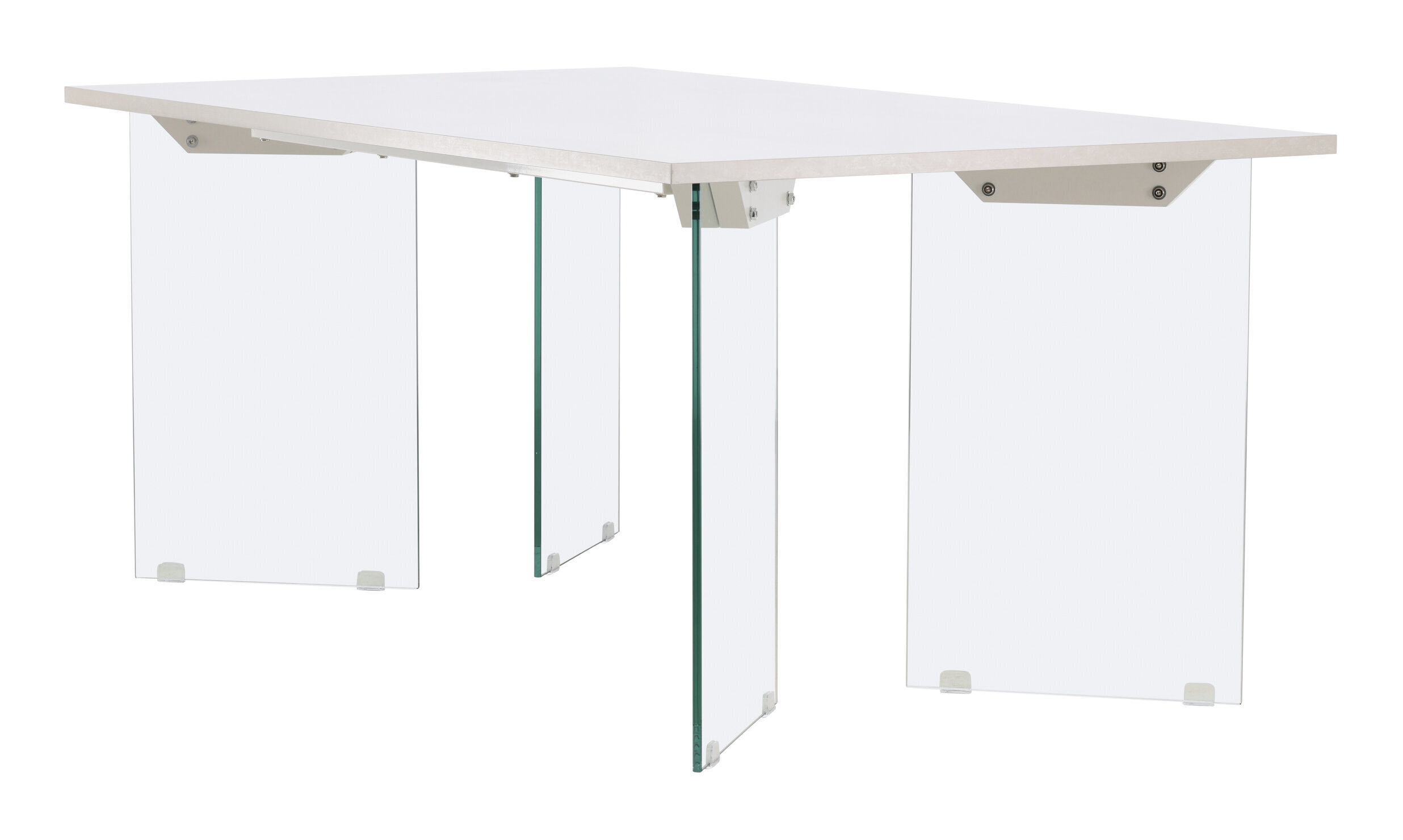 Nohr Eettafel 'Hal' Betonlook en glas, 180 x 90cm