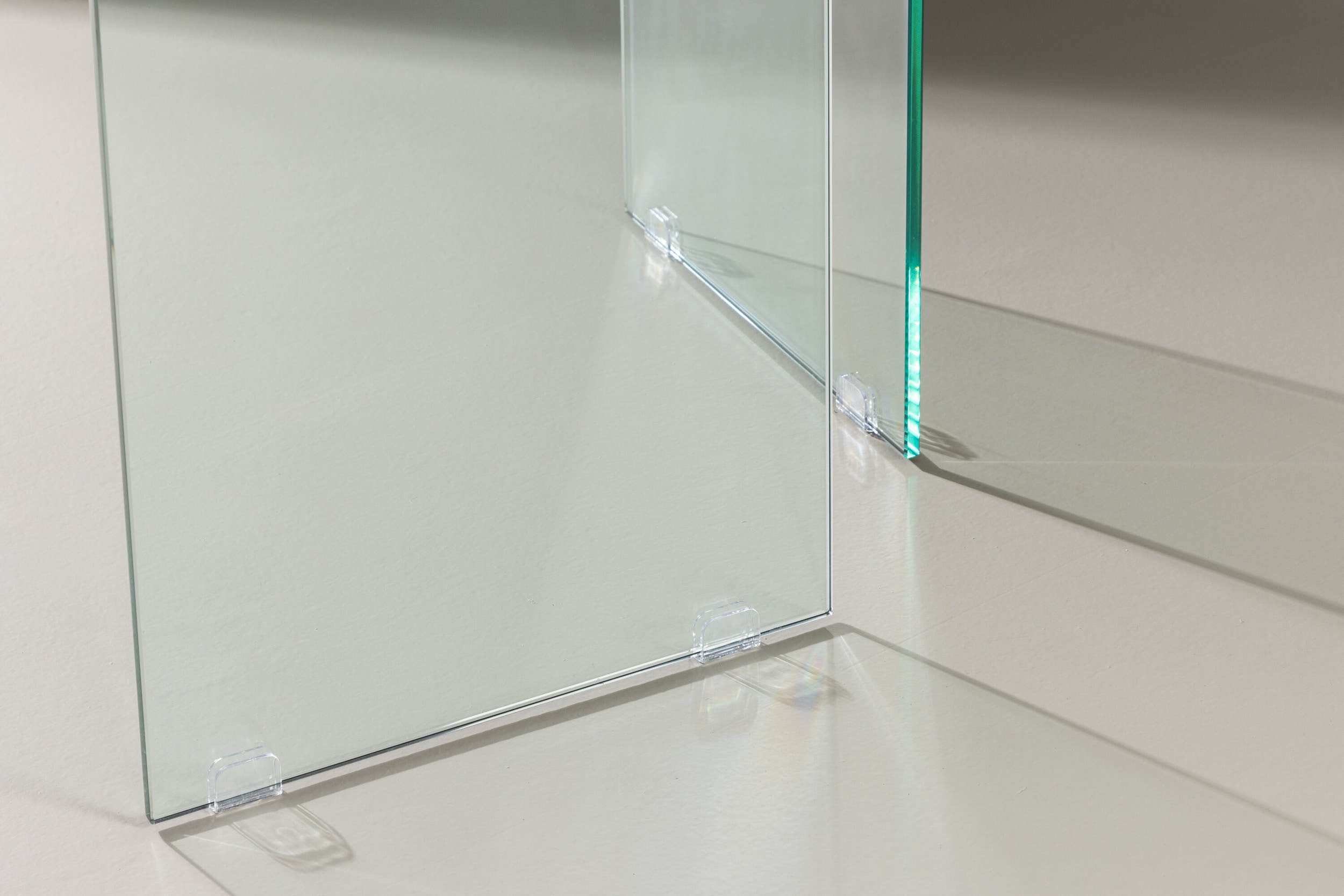 Nohr Eettafel 'Hal' Betonlook en glas, 180 x 90cm