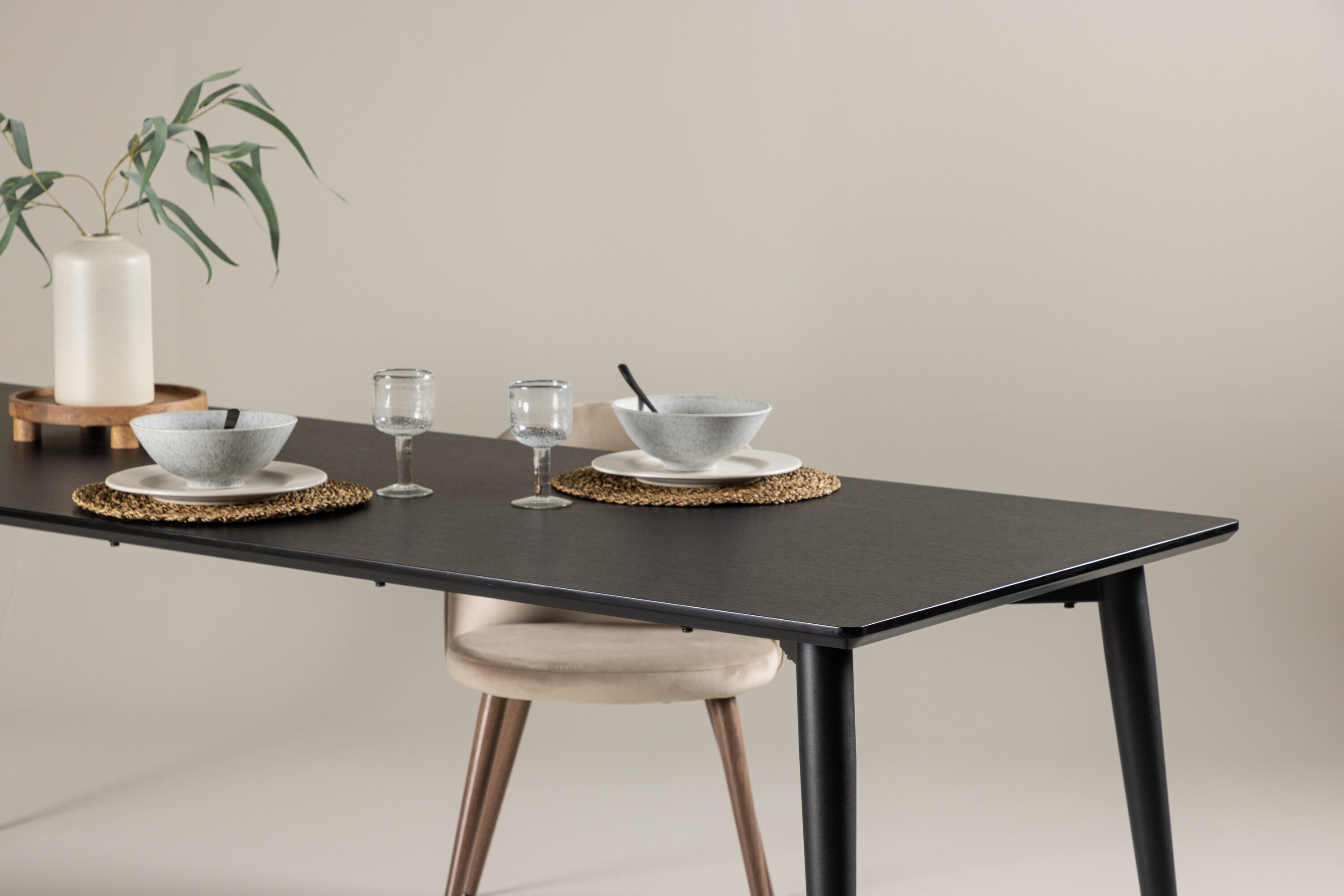 Nohr Eettafel 'Tabia' MDF 230 x 85cm, kleur Zwart