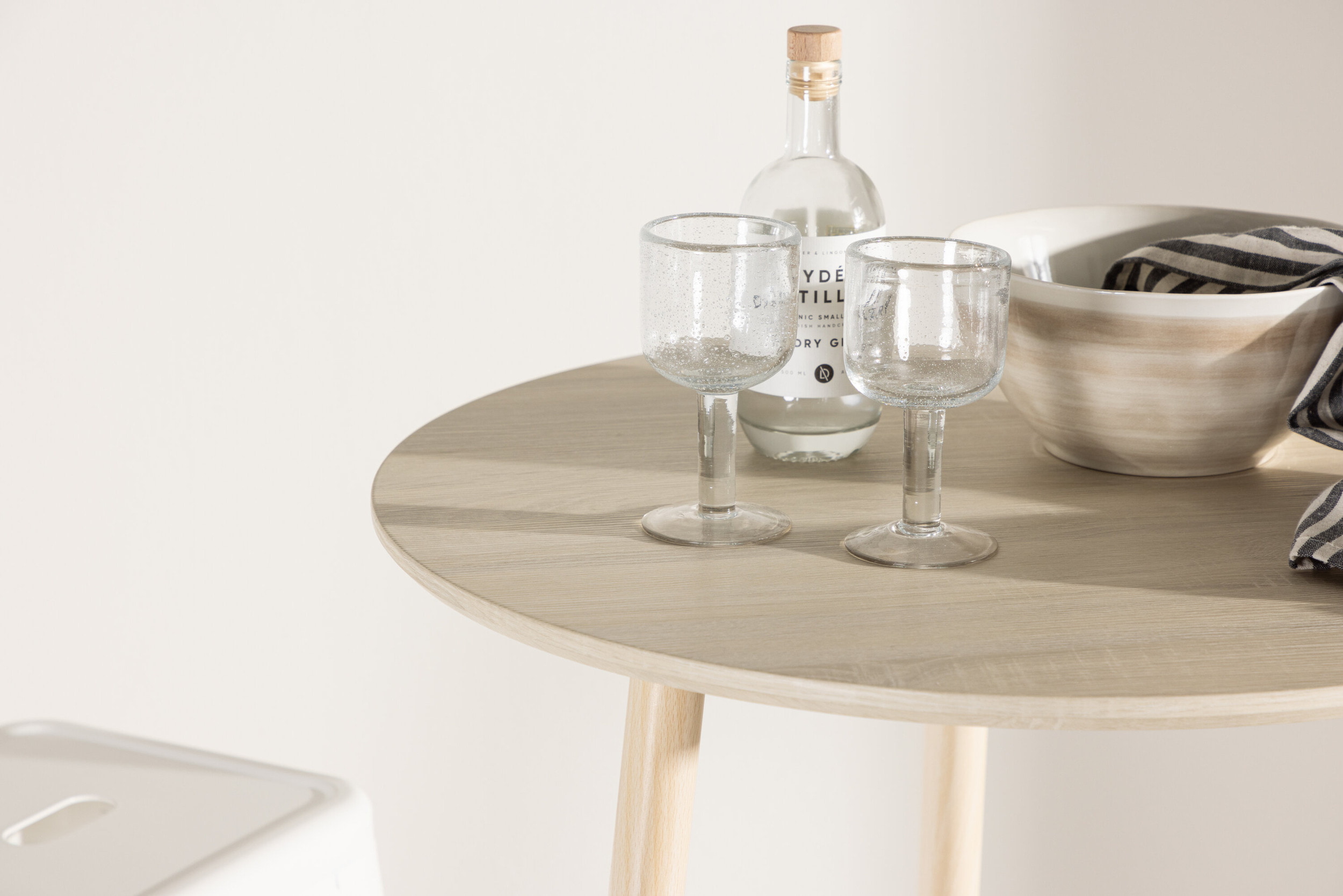 Nohr Ronde Bartafel 'Quennel' 70cm, kleur Whitewash