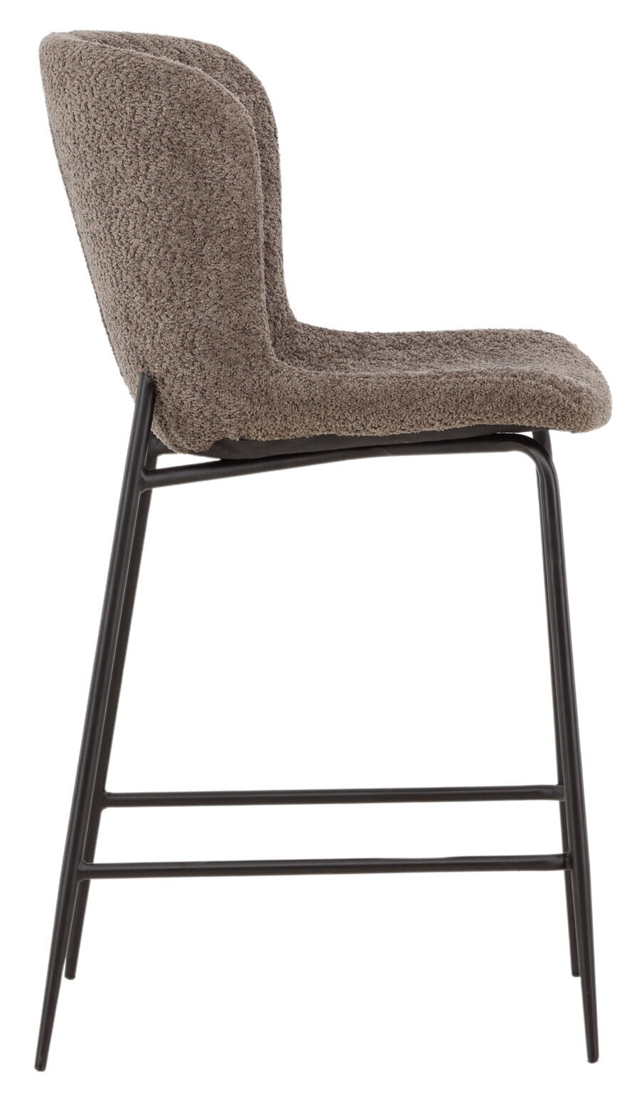 Nohr Barkruk 'Artesha' Bouclé, kleur Bruin (zithoogte 65cm)