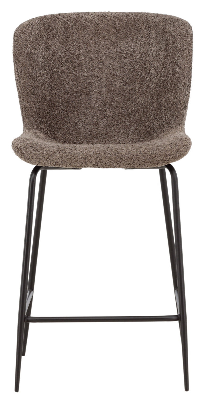 Nohr Barkruk 'Artesha' Bouclé, kleur Bruin (zithoogte 65cm)