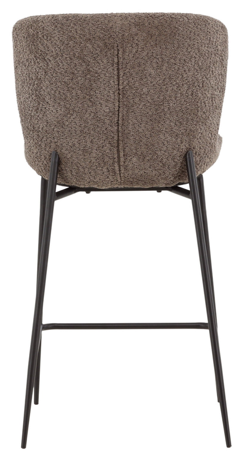 Nohr Barkruk 'Artesha' Bouclé, kleur Bruin (zithoogte 65cm)
