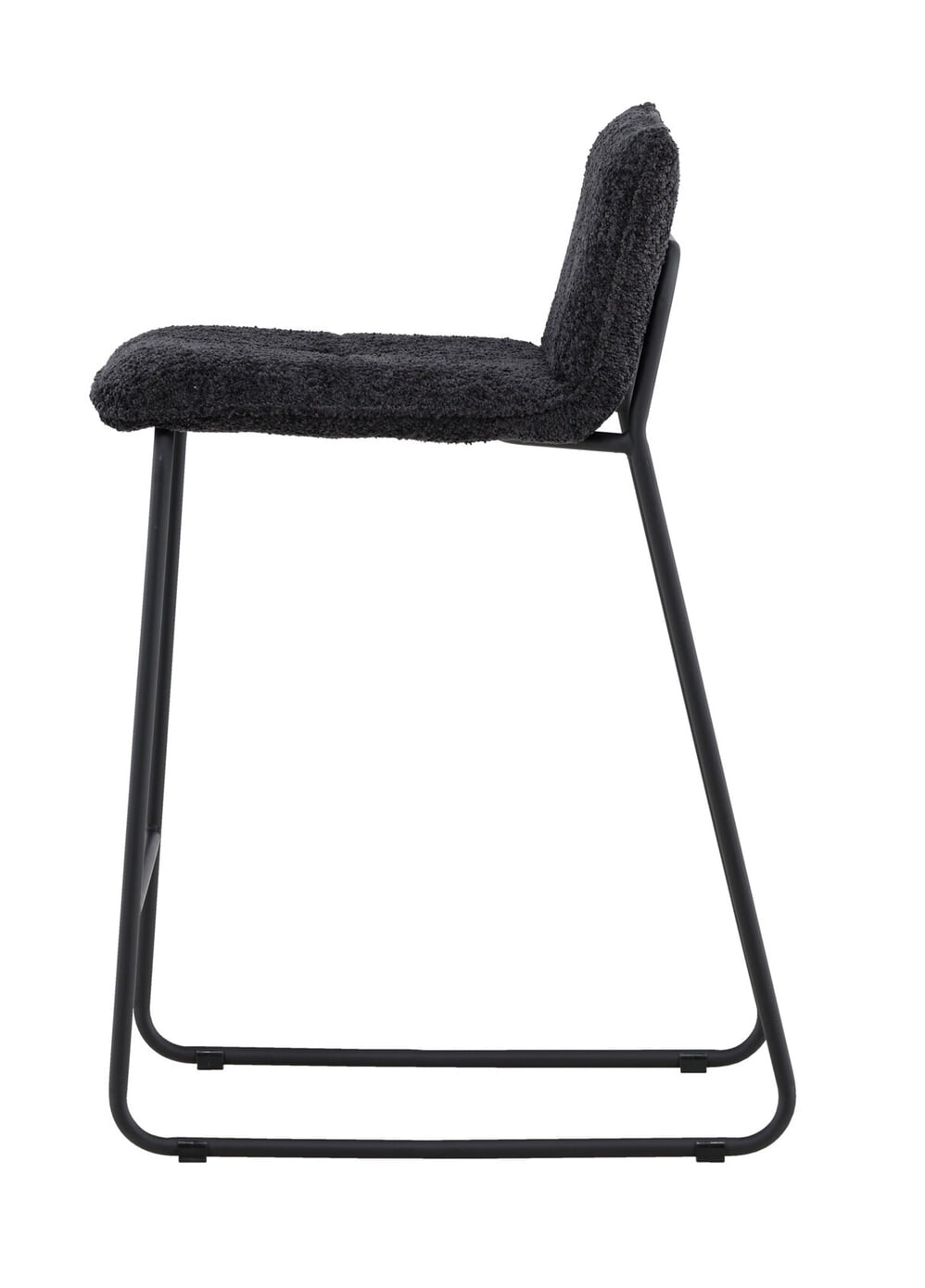 Nohr Barkruk 'Sheridan' Bouclé, kleur Zwart (zithoogte 64cm)