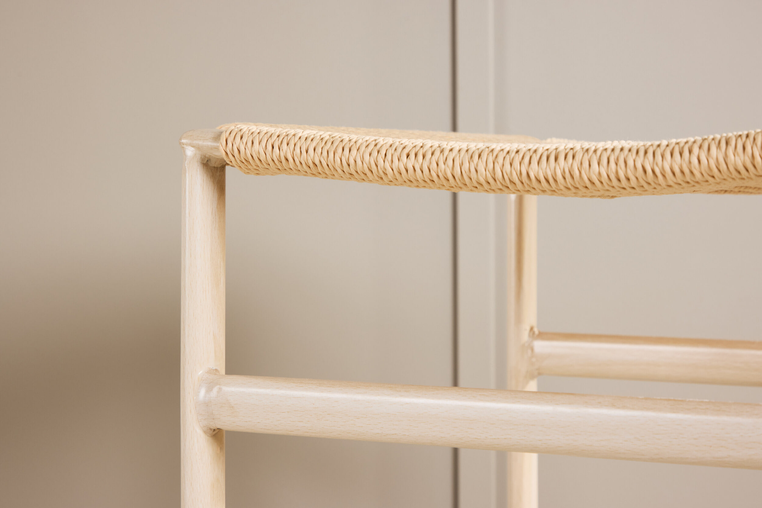 Nohr Barkruk 'Lakeithia' Rattan, kleur Beige/Whitewash (zithoogte 63cm)