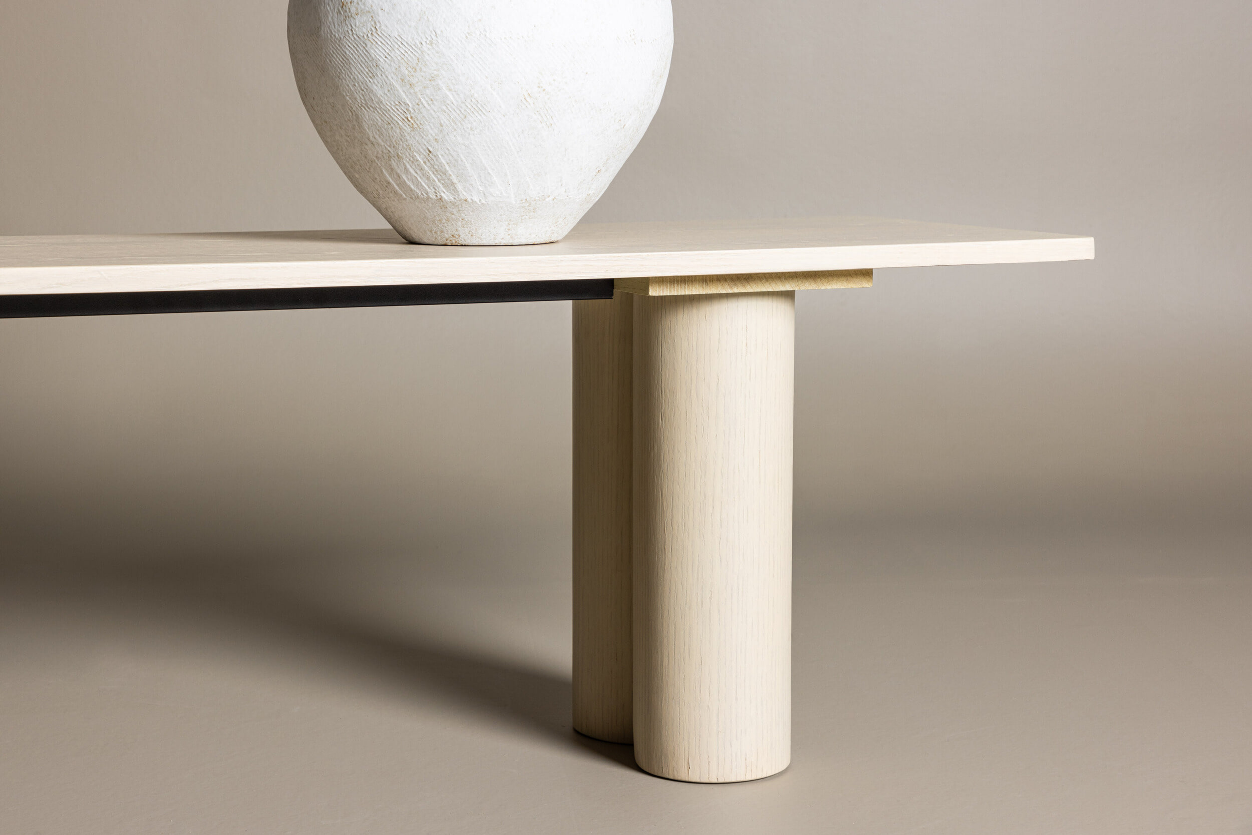 Nohr Eetkamerbank 'Anh' 180cm, kleur Whitewash