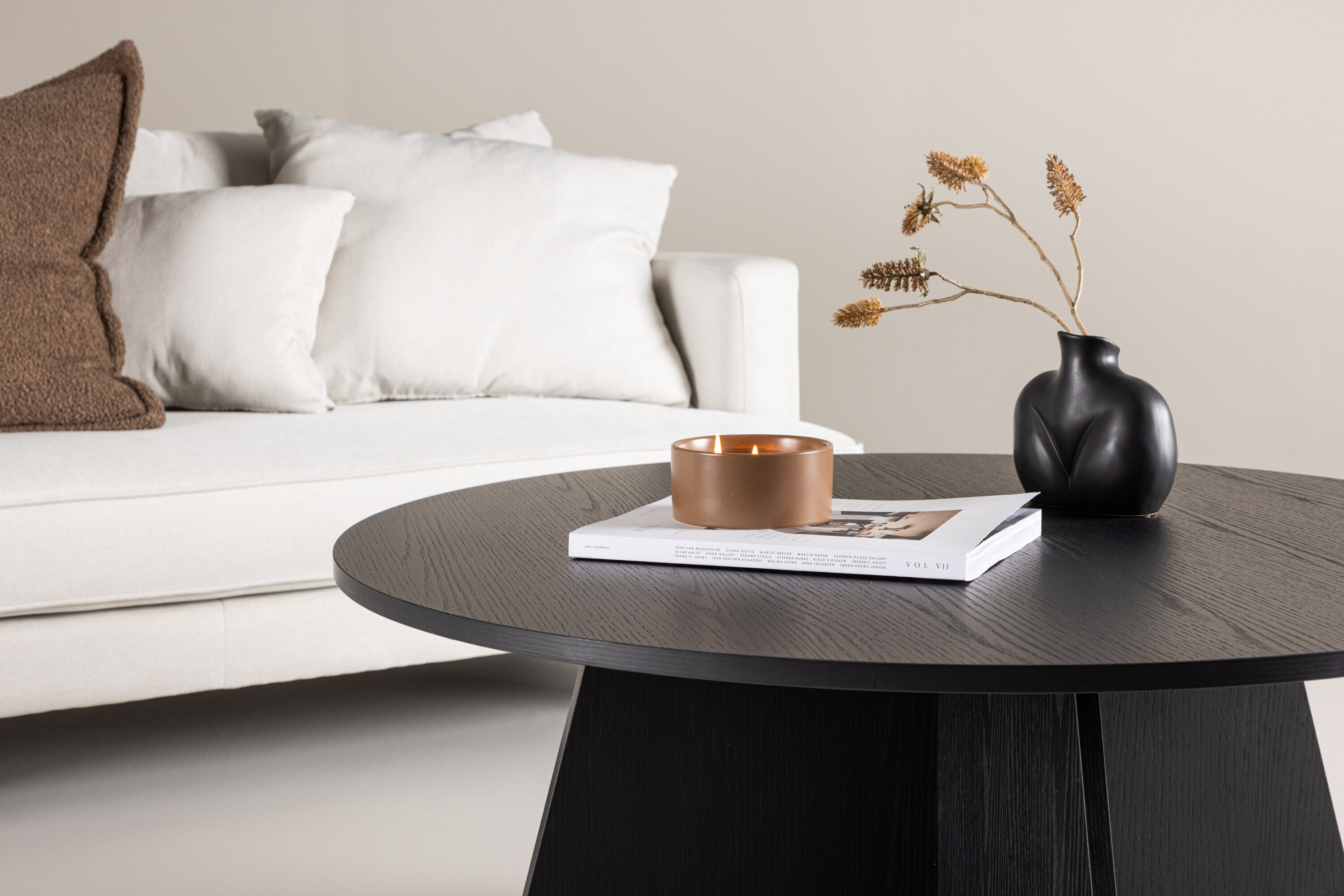 Nohr Ronde Salontafel 'Cynthiaann' 100cm, kleur Zwart