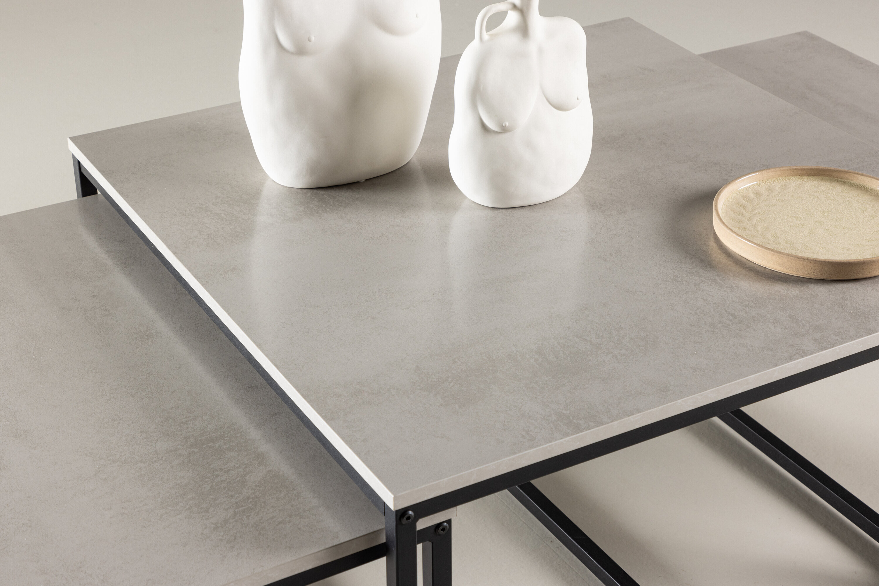 Nohr Salontafel 'Dacey' Betonlook, Set van 3 stuks