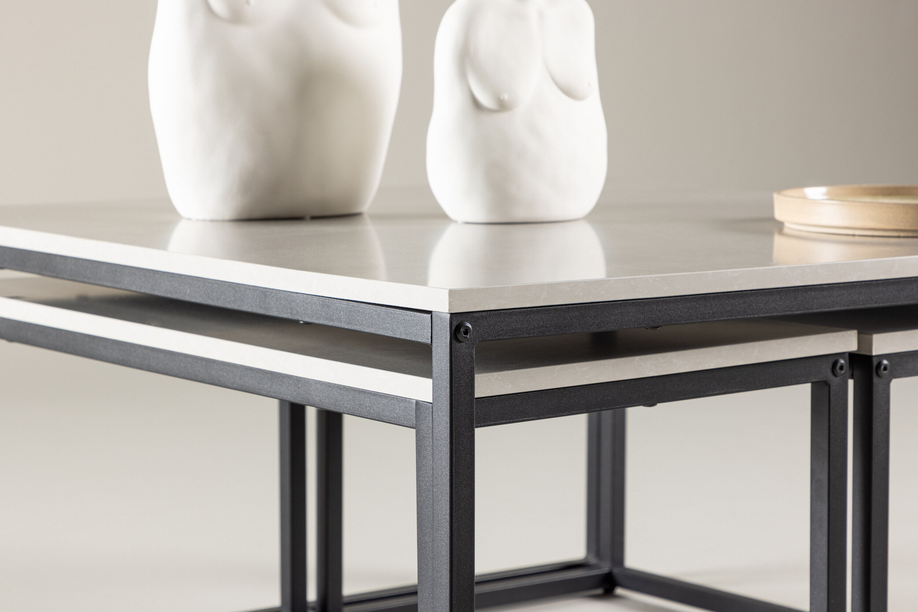 Nohr Salontafel 'Dacey' Betonlook, Set van 3 stuks