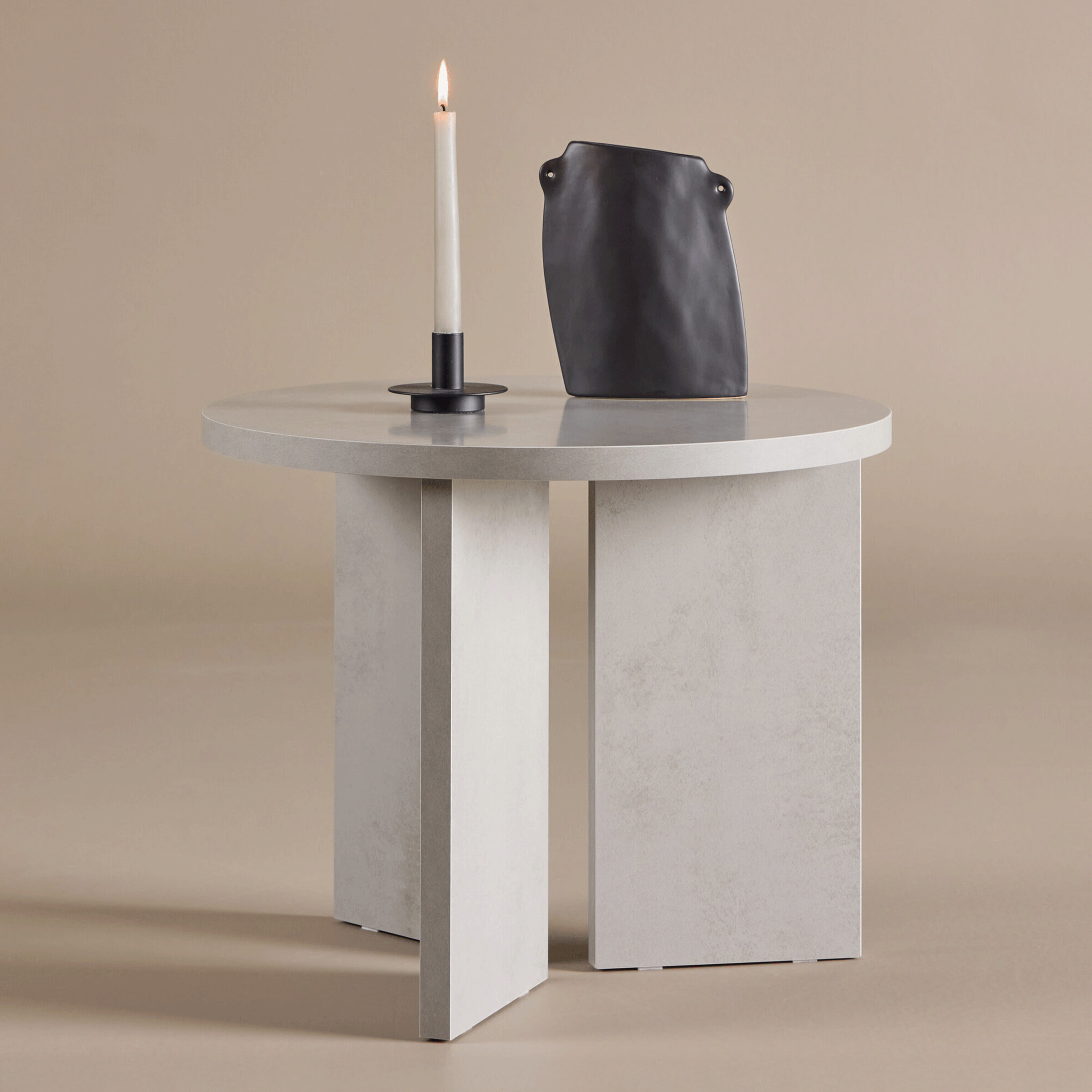 Nohr Ronde Salontafel Zeeshan 55cm - Zilver