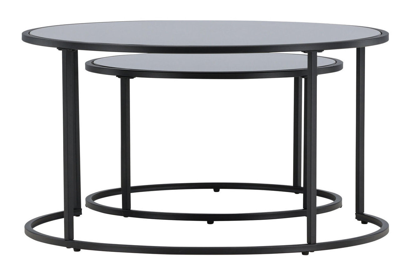 Nohr Ronde Salontafel 'Quan' Set van 2 stuks, kleur Zwart