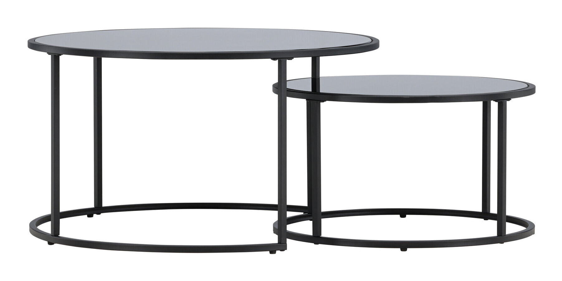 Nohr Ronde Salontafel 'Quan' Set van 2 stuks, kleur Zwart