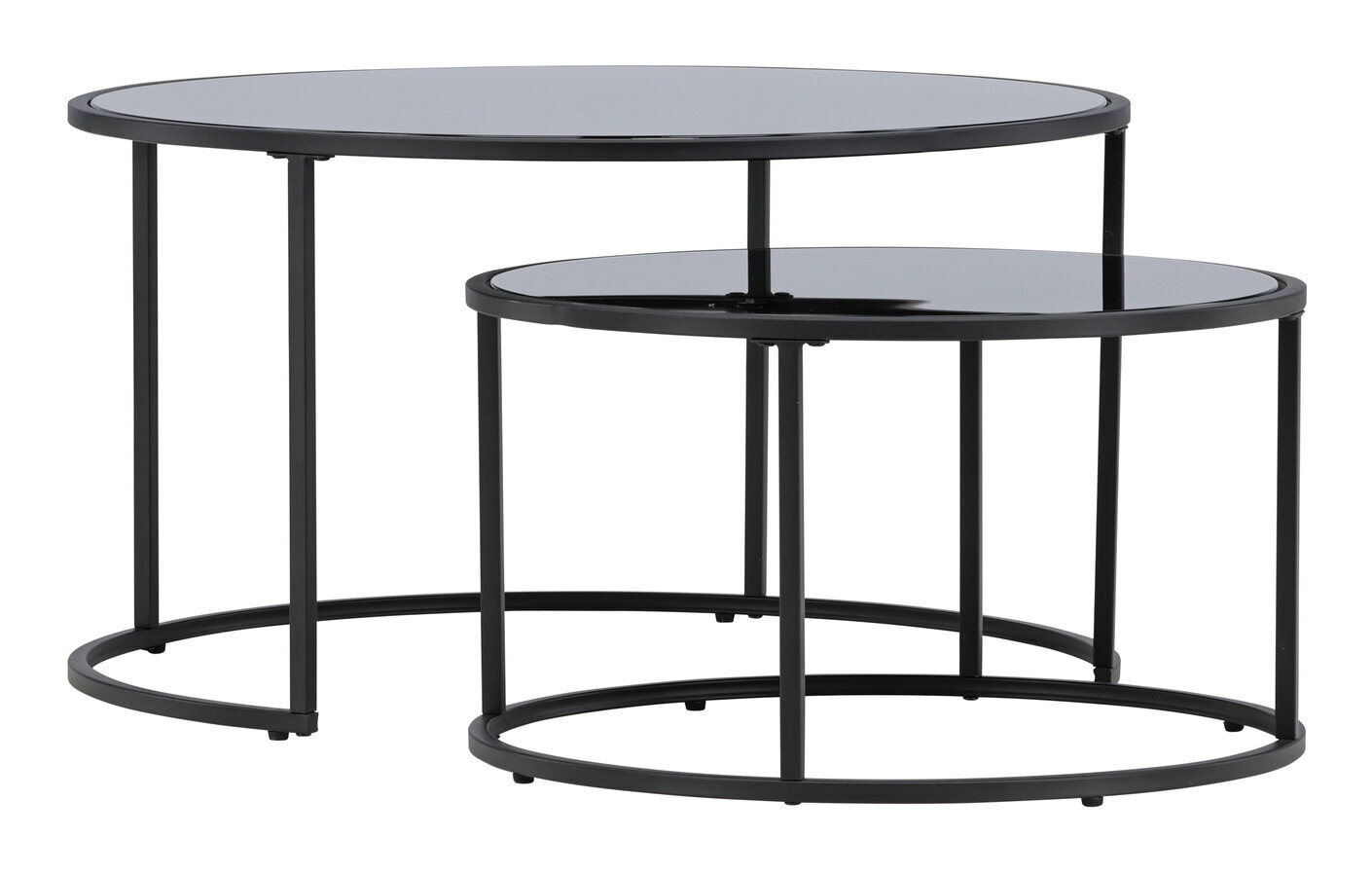 Nohr Ronde Salontafel 'Quan' Set van 2 stuks, kleur Zwart
