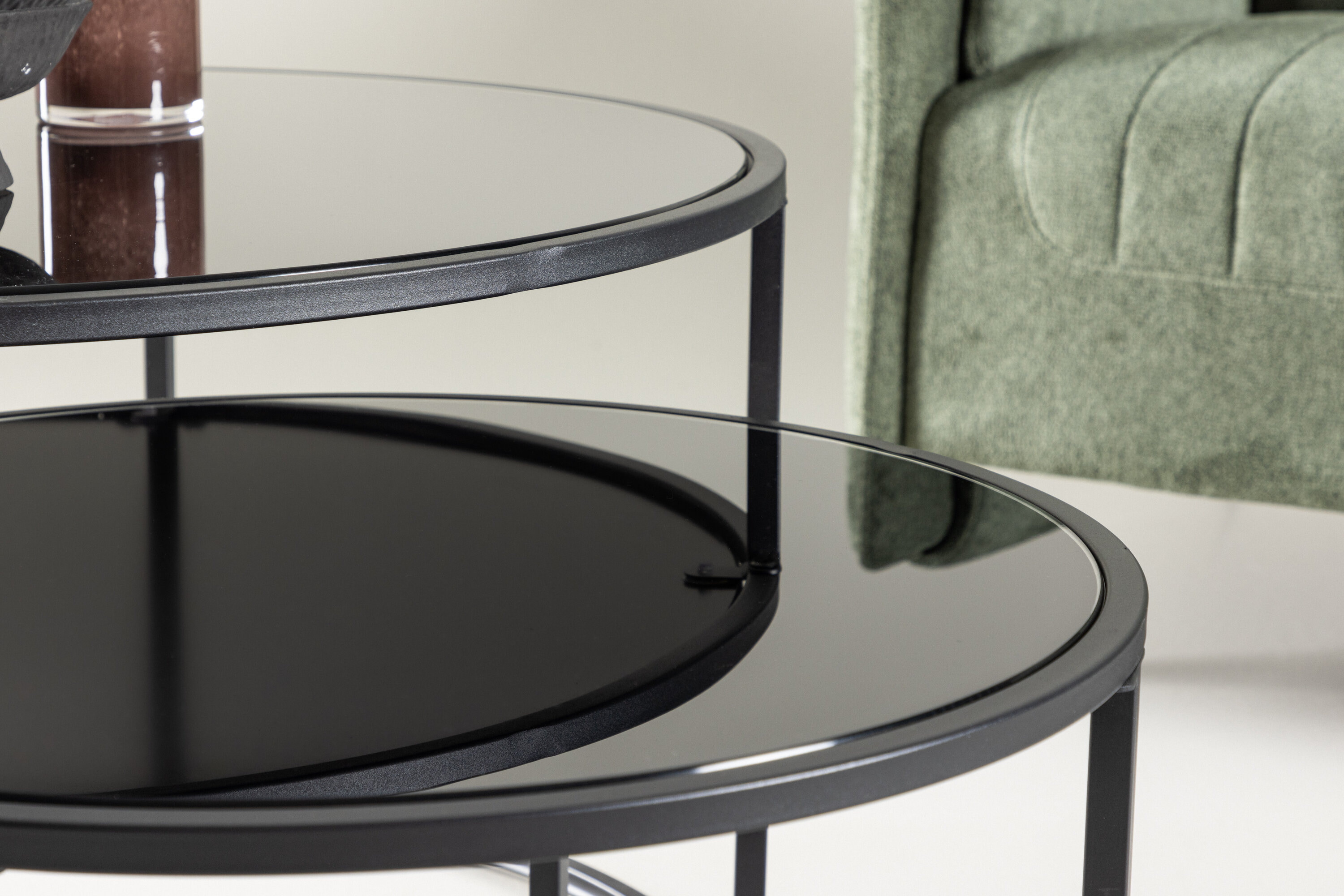 Nohr Ronde Salontafel 'Quan' Set van 2 stuks, kleur Zwart